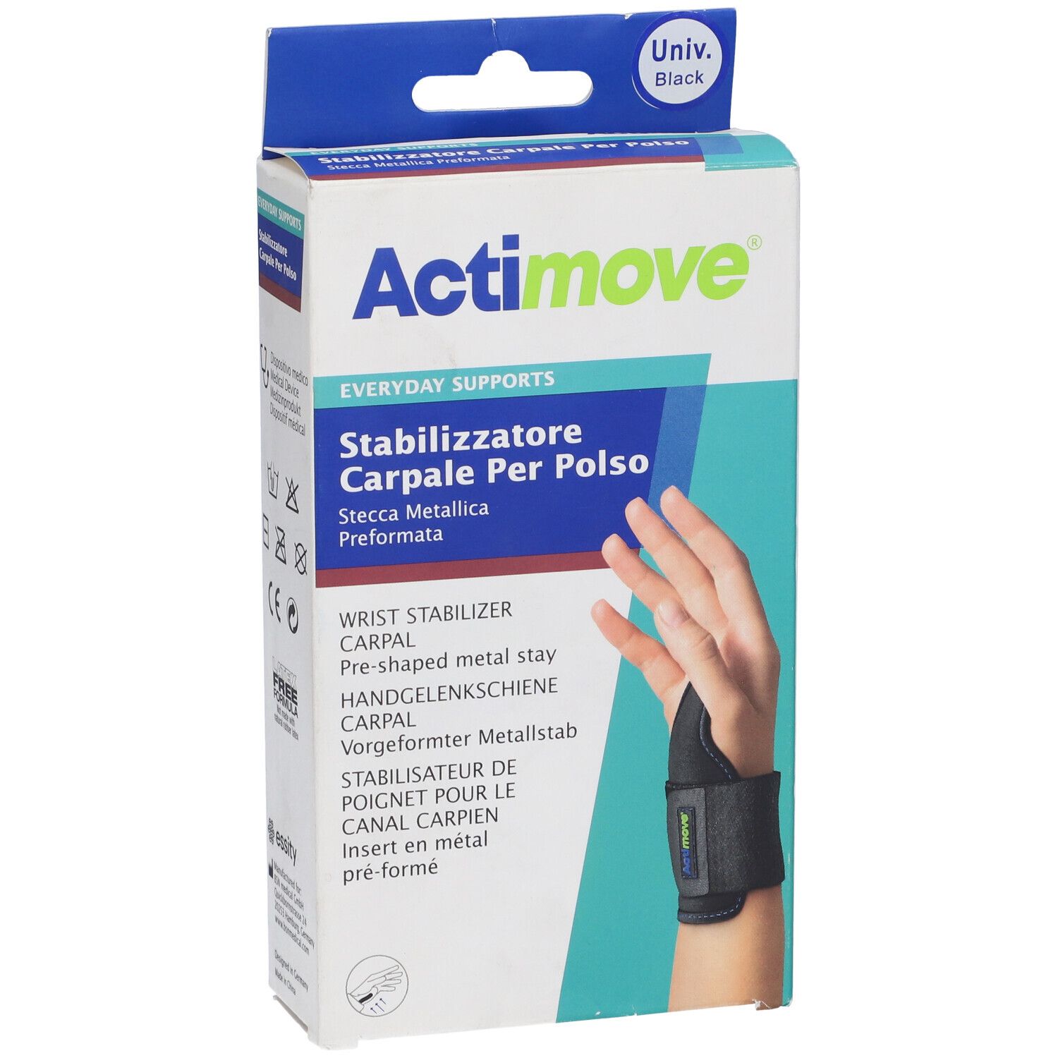 Actimove Everyday Stabilizzatore Carpale Per Polso Con Stecca Metallica Universale
