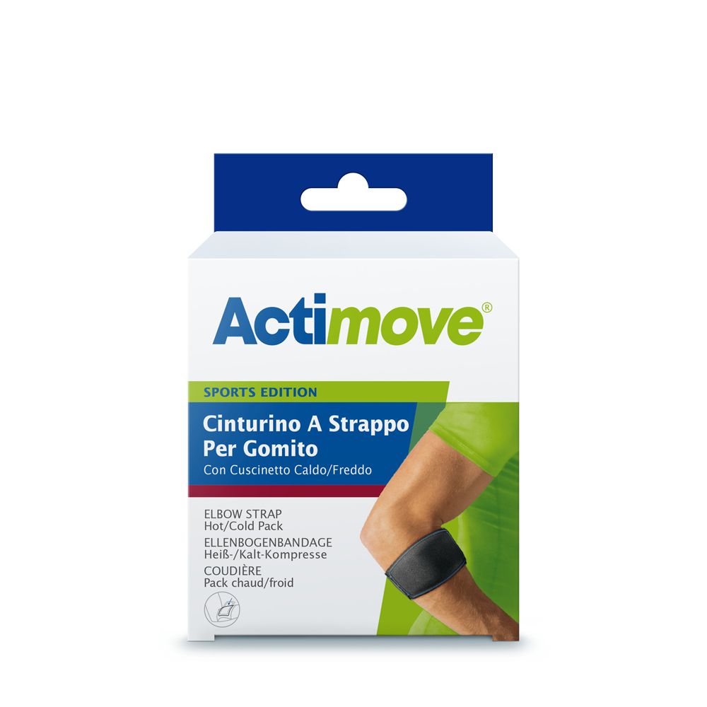 Actimove Sports Edition Cinturino A Strappo Per Gomito Con Cuscinetto Caldo/Freddo Universale