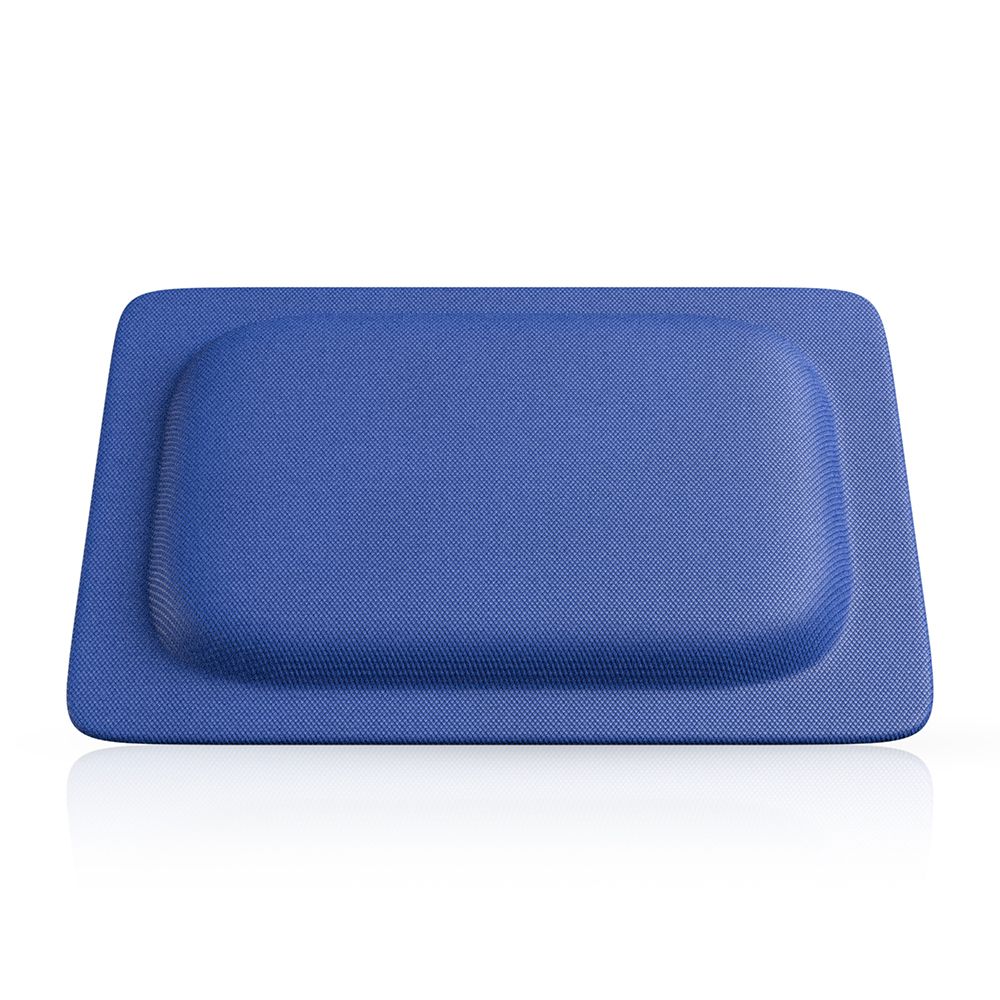 Cuscinetto blu per la fascia per gomito Actimove. Rettangolare con angoli arrotondati.