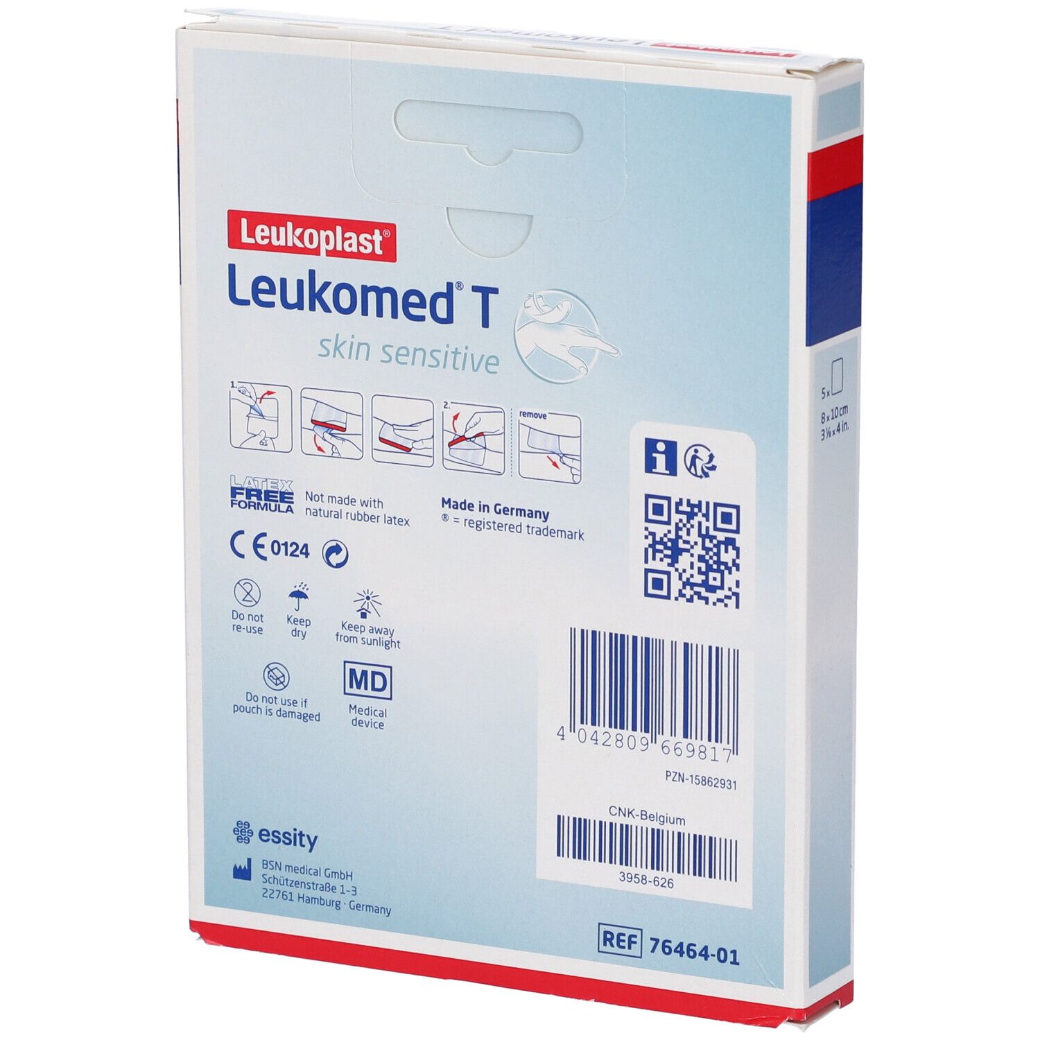 Leukomed T Skin Sensitive Medicazione Post-Operatoria Trasparente Con Massa Adesiva In Silicone 8X10 Cm 5 Pezzi
