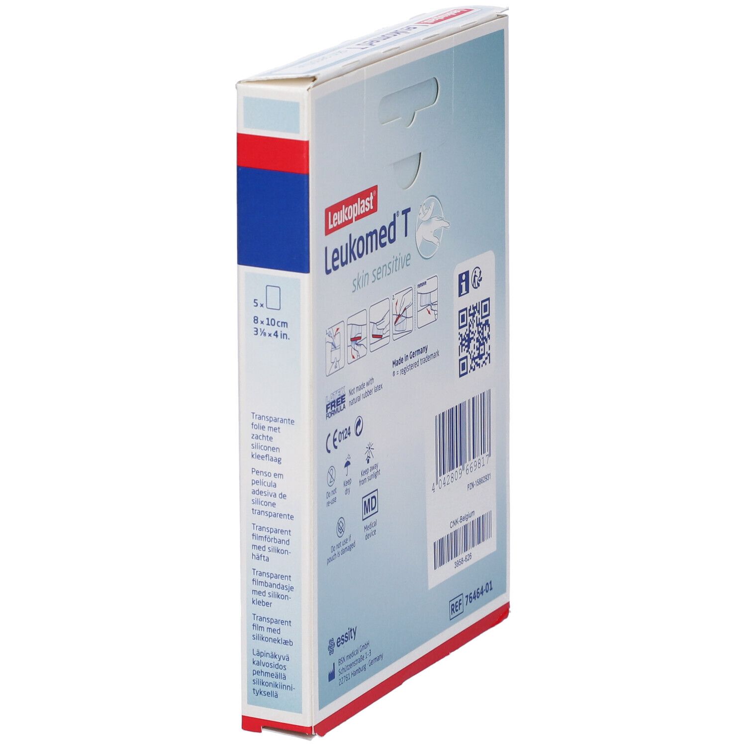 Leukomed T Skin Sensitive Medicazione Post-Operatoria Trasparente Con Massa Adesiva In Silicone 8X10 Cm 5 Pezzi