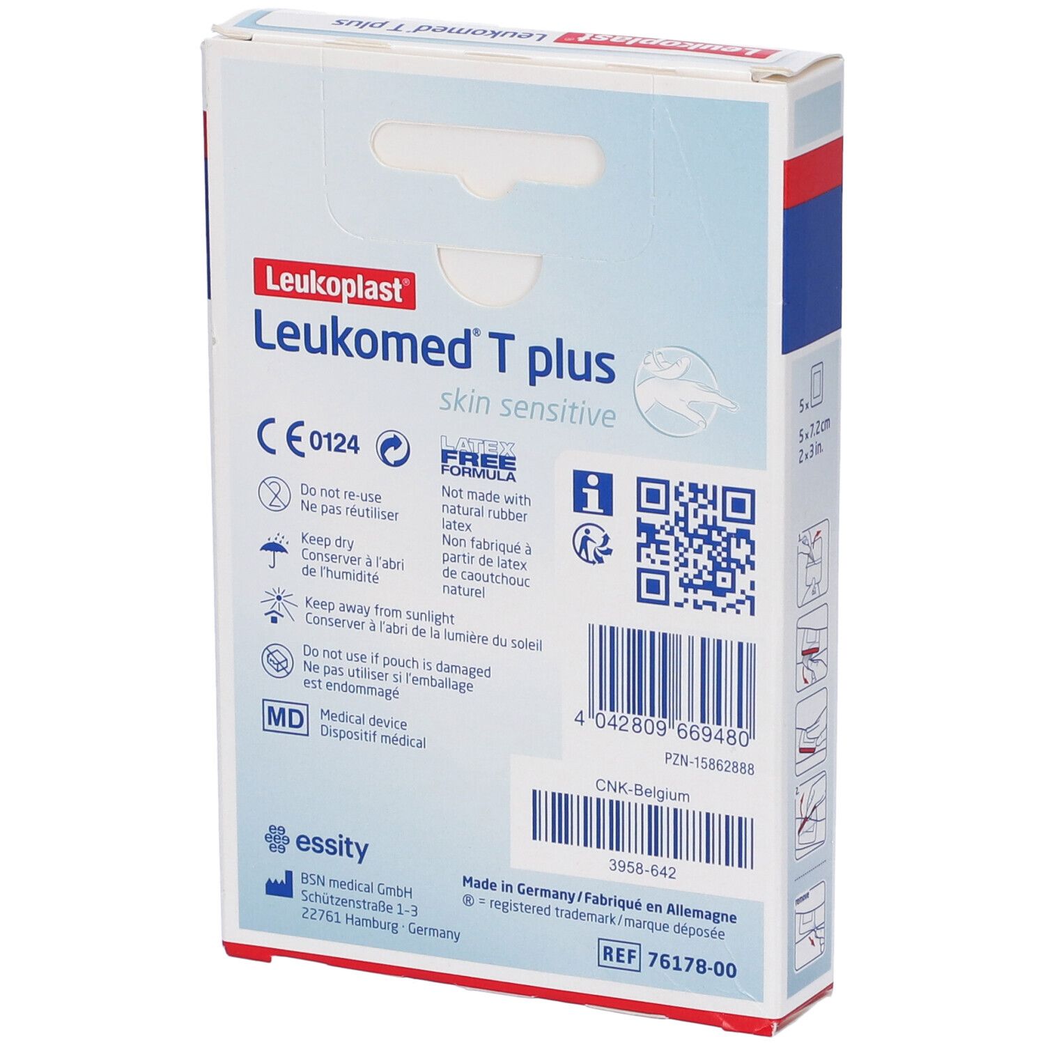 Leukomed T Plus Skin Sensitive Medicazione Post-Operatoria Trasparente Impermeabile Con Massa Adesiva Al Silicone 5X7,2Cm 5 Pezzi
