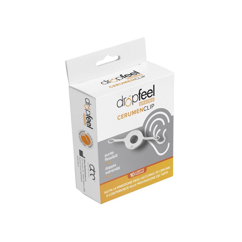 Dropfeel Cerumen Clip Curetta Auricolare Per Rimozione Cerume 10 Pezzi