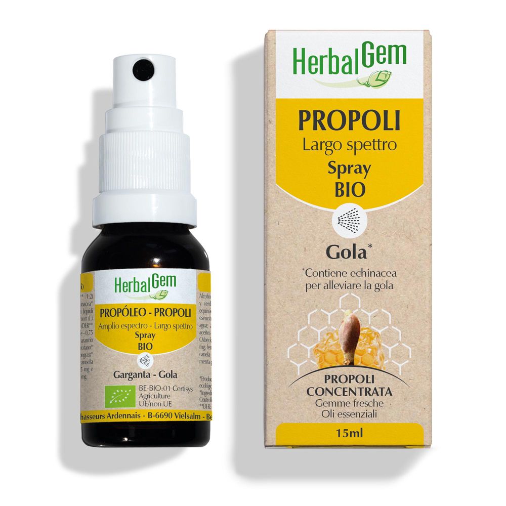 Herbalgem Propoli Largo Spettro Spray BIO per la Gola