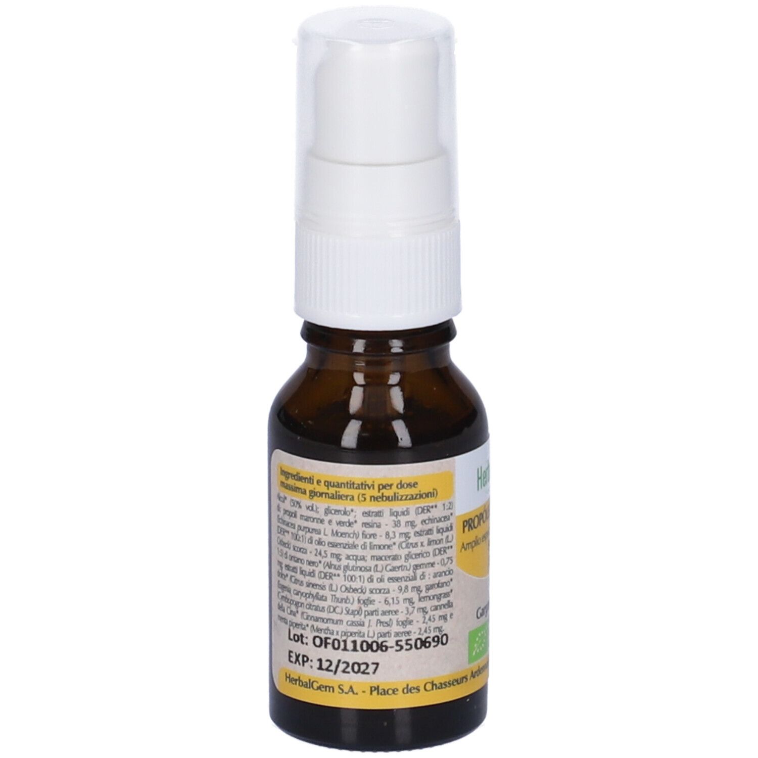 Herbalgem Propoli Largo Spettro Spray BIO per la Gola