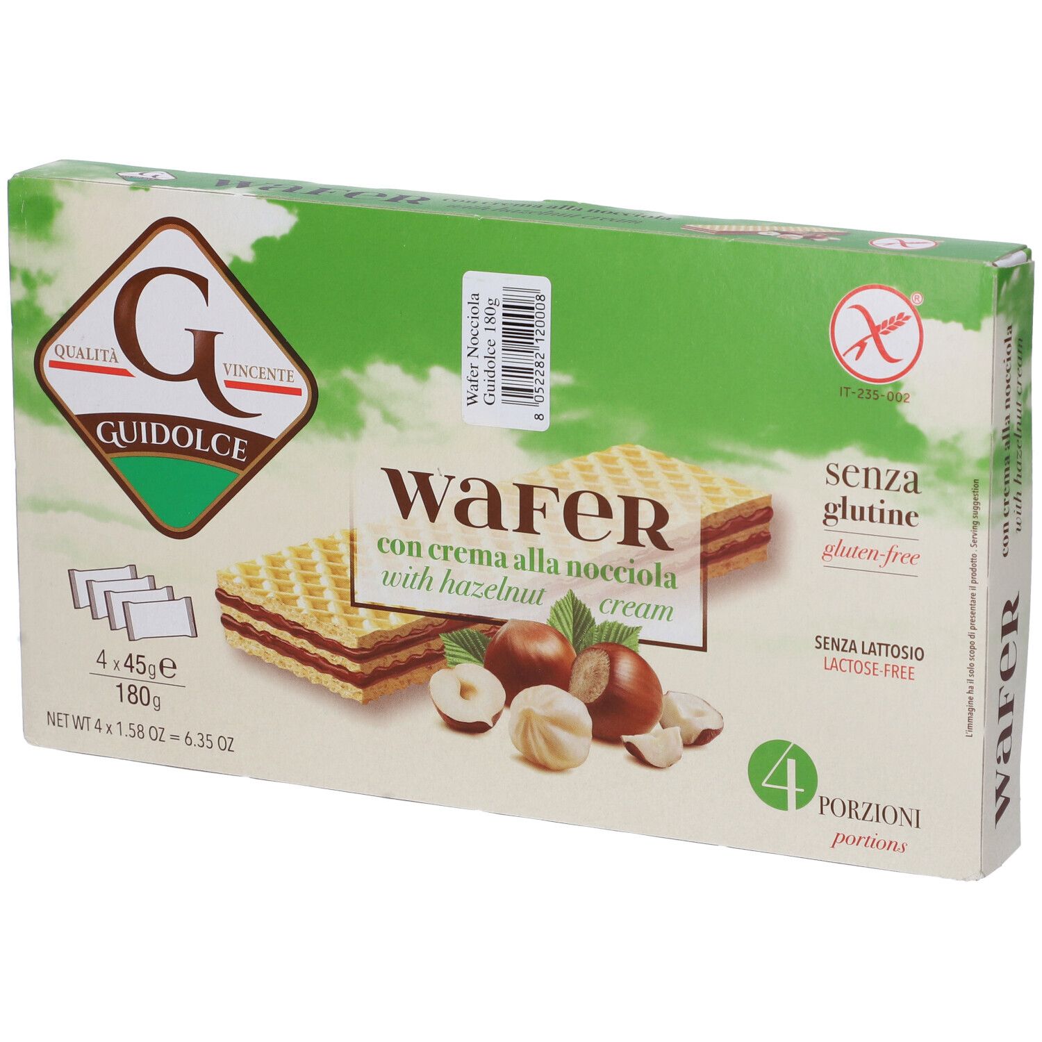 Wafer Con Crema Alla Nocciola 4 Porzioni X 45 G