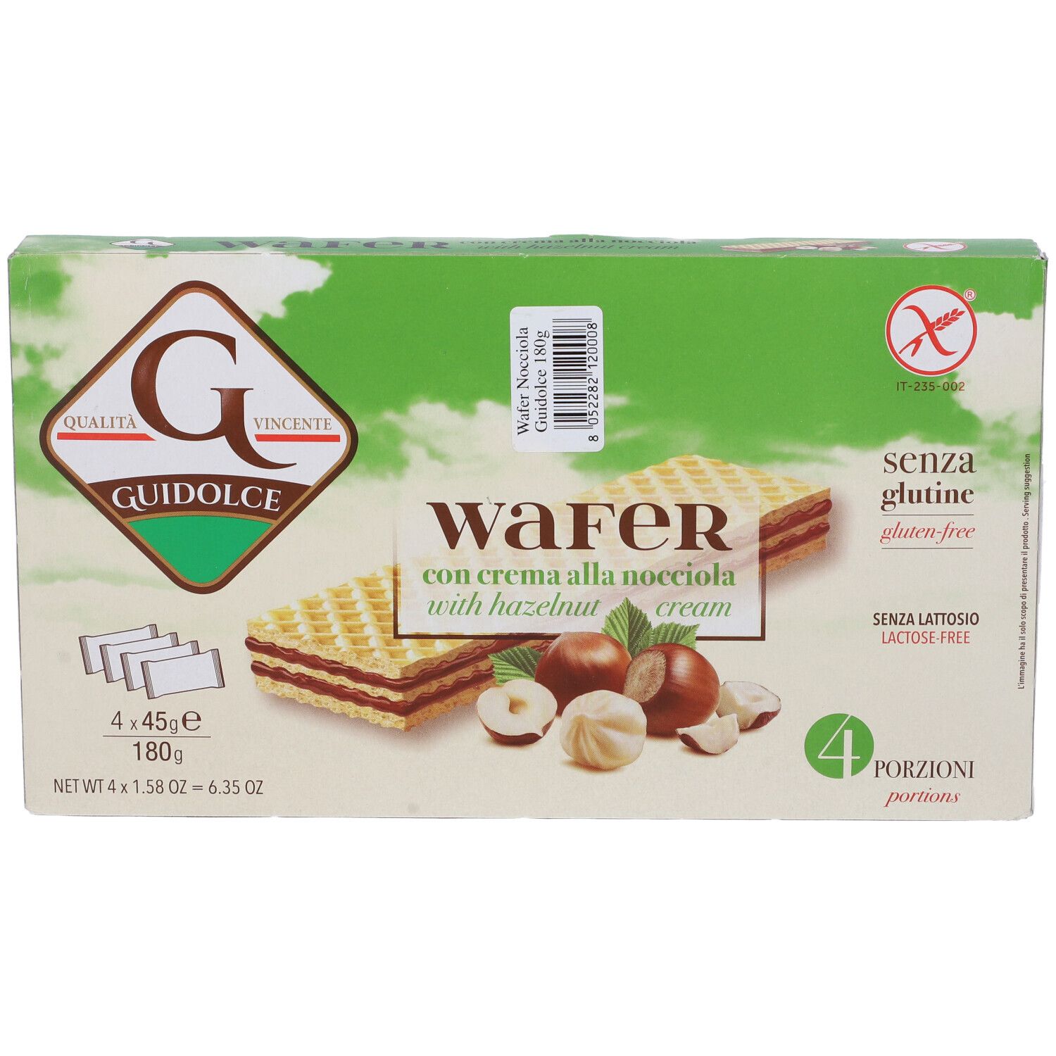 Wafer Con Crema Alla Nocciola 4 Porzioni X 45 G