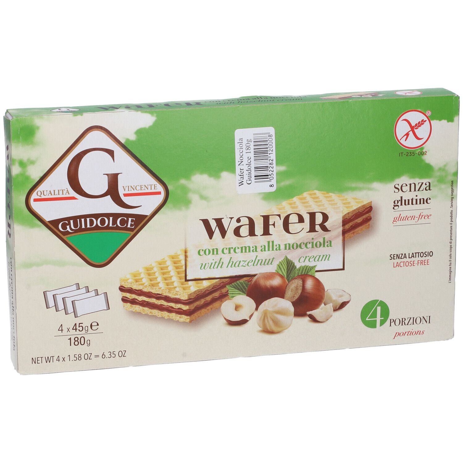 Wafer Con Crema Alla Nocciola 4 Porzioni X 45 G