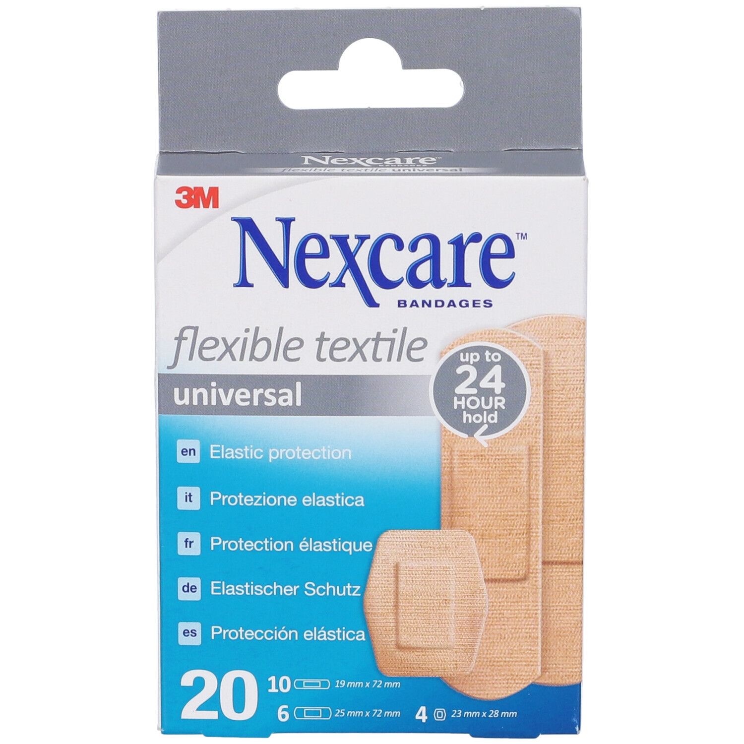 Cerotto Preparato Nexcare Textile N0420As Assortiti 3 Misure 10 Cerotti 19X72Mm + 6 Cerotti 25X72Mm + 4 Cerotti 22,5Mm