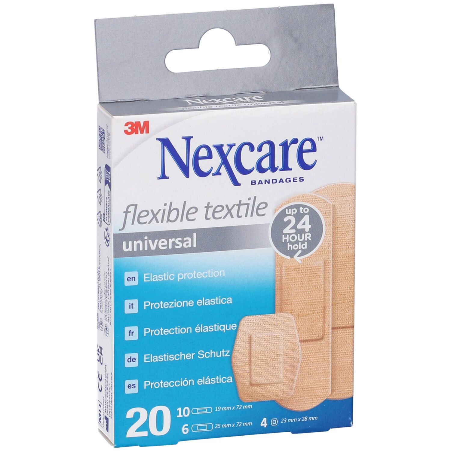 Cerotto Preparato Nexcare Textile N0420As Assortiti 3 Misure 10 Cerotti 19X72Mm + 6 Cerotti 25X72Mm + 4 Cerotti 22,5Mm