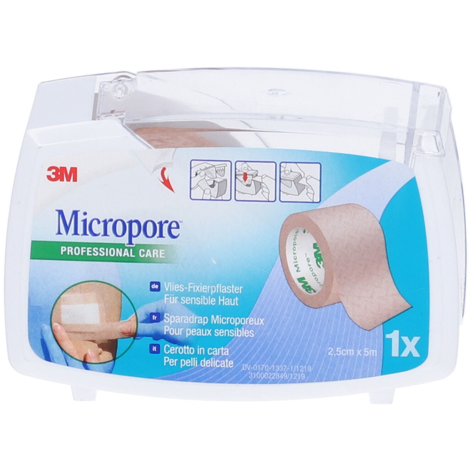 Cerotto In Carta Micropore Surgical Tape Tan M5X25Mm Dispenser