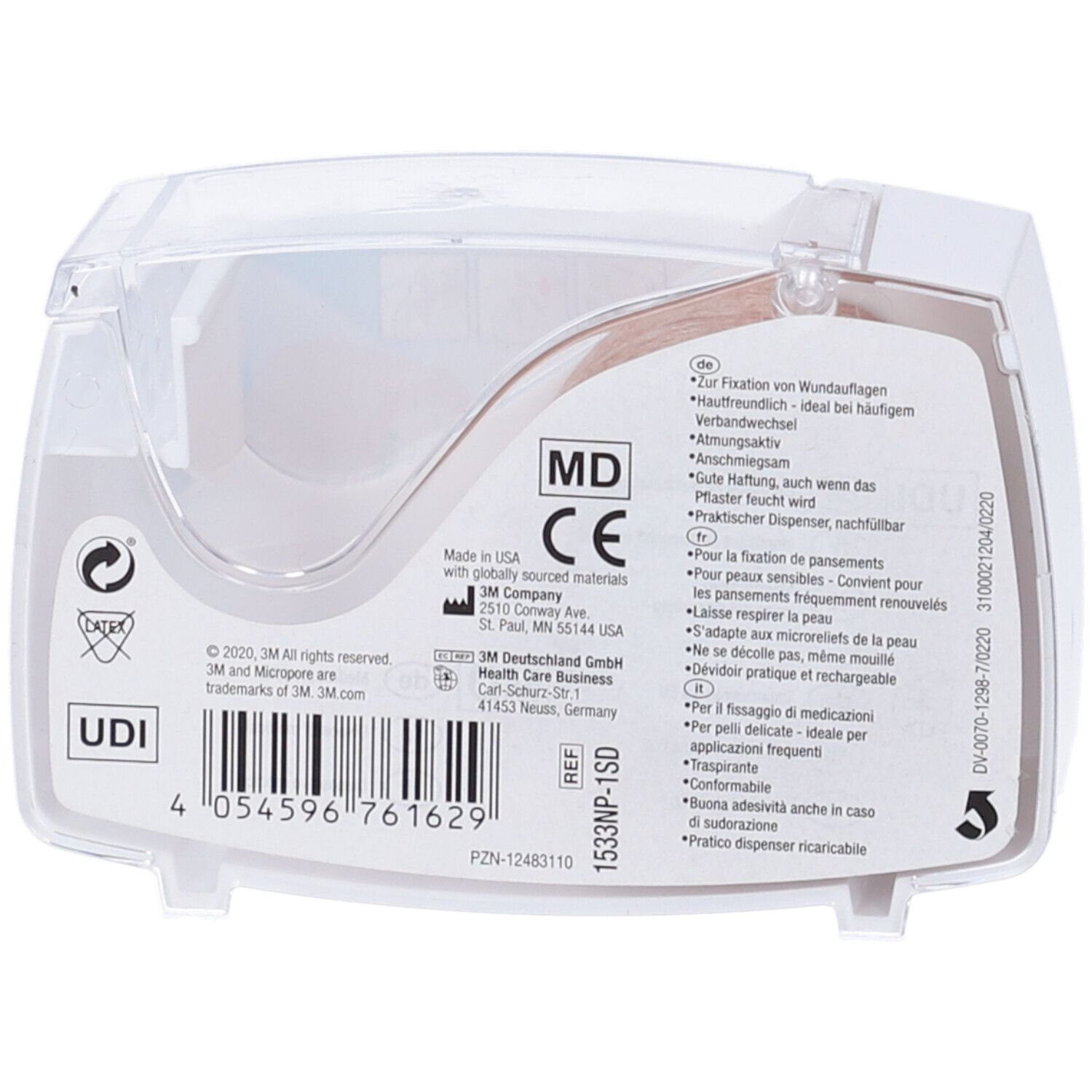 Cerotto In Carta Micropore Surgical Tape Tan M5X25Mm Dispenser