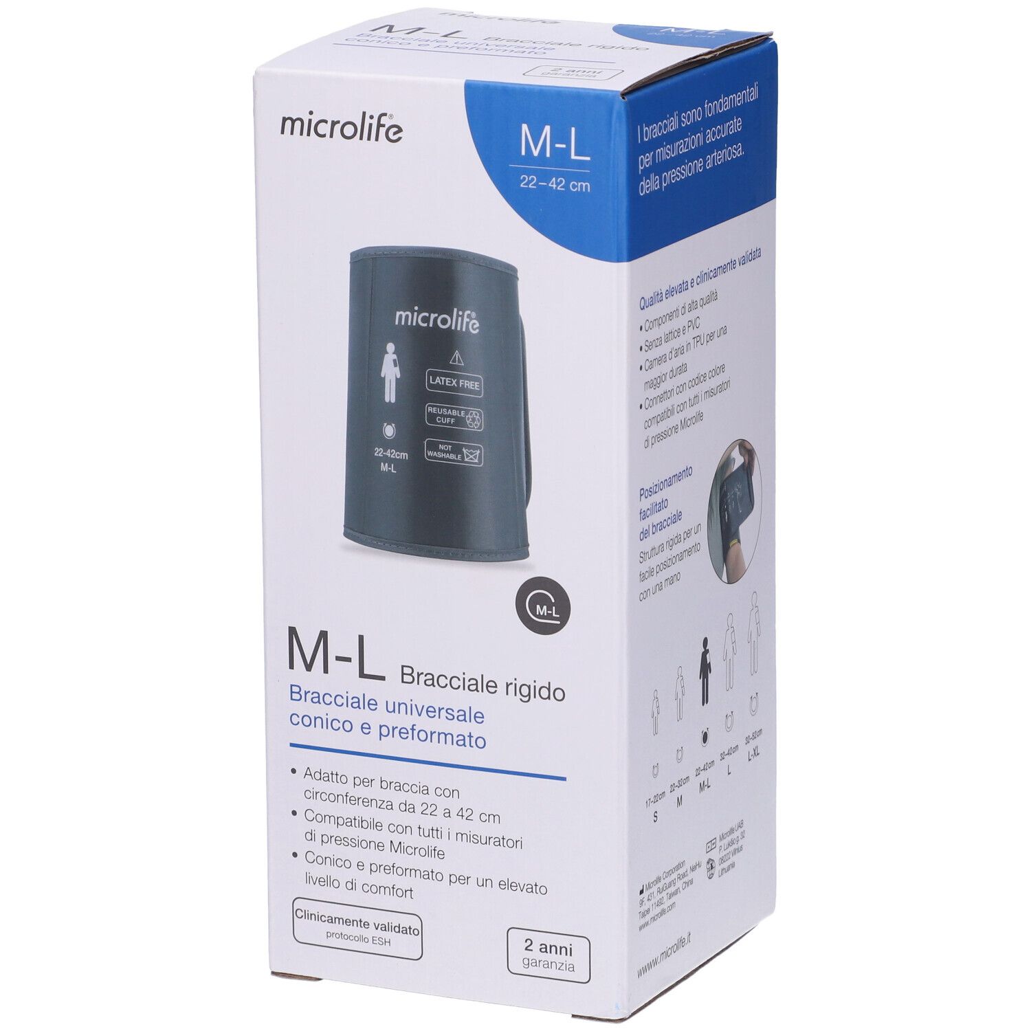 Bracciale Misuratore Di Pressione Microlife Universale Rigido 4G Taglia Wr 2242C