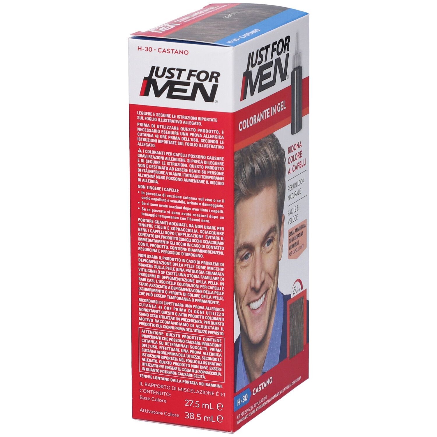 Just For Men Shampoo Colorante Tonalità H30 Castano