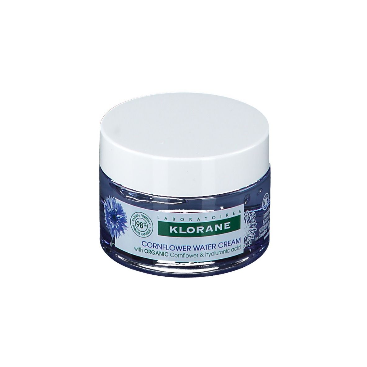 Klorane Crema d'Acqua di Fiordaliso al Fiordaliso BIO e acido Ialuronico 50ml - Viso e occhi