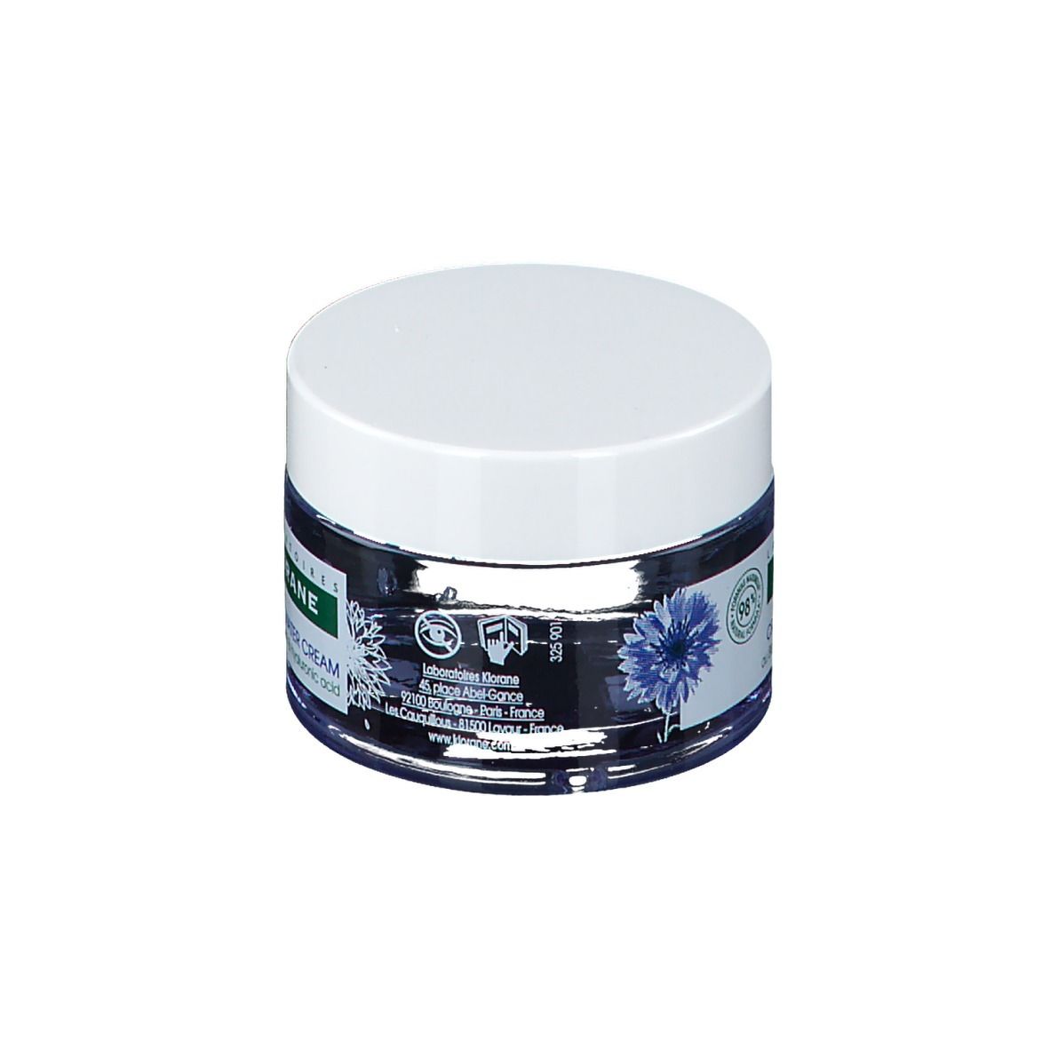 Klorane Crema d'Acqua di Fiordaliso al Fiordaliso BIO e acido Ialuronico 50ml - Viso e occhi