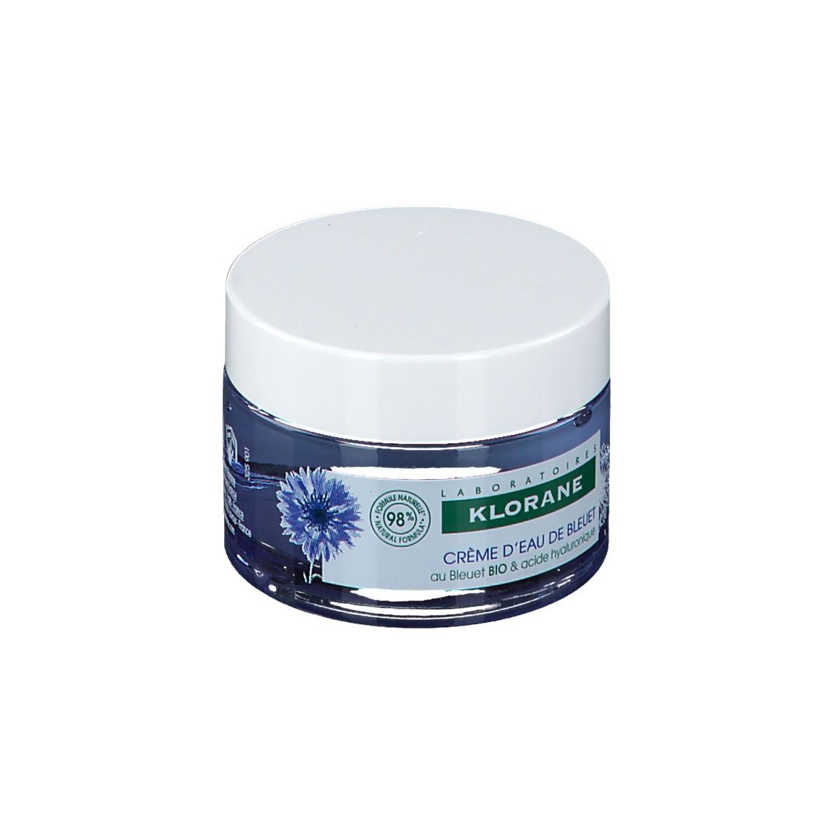 Klorane Crema d'Acqua di Fiordaliso al Fiordaliso BIO e acido Ialuronico 50ml - Viso e occhi