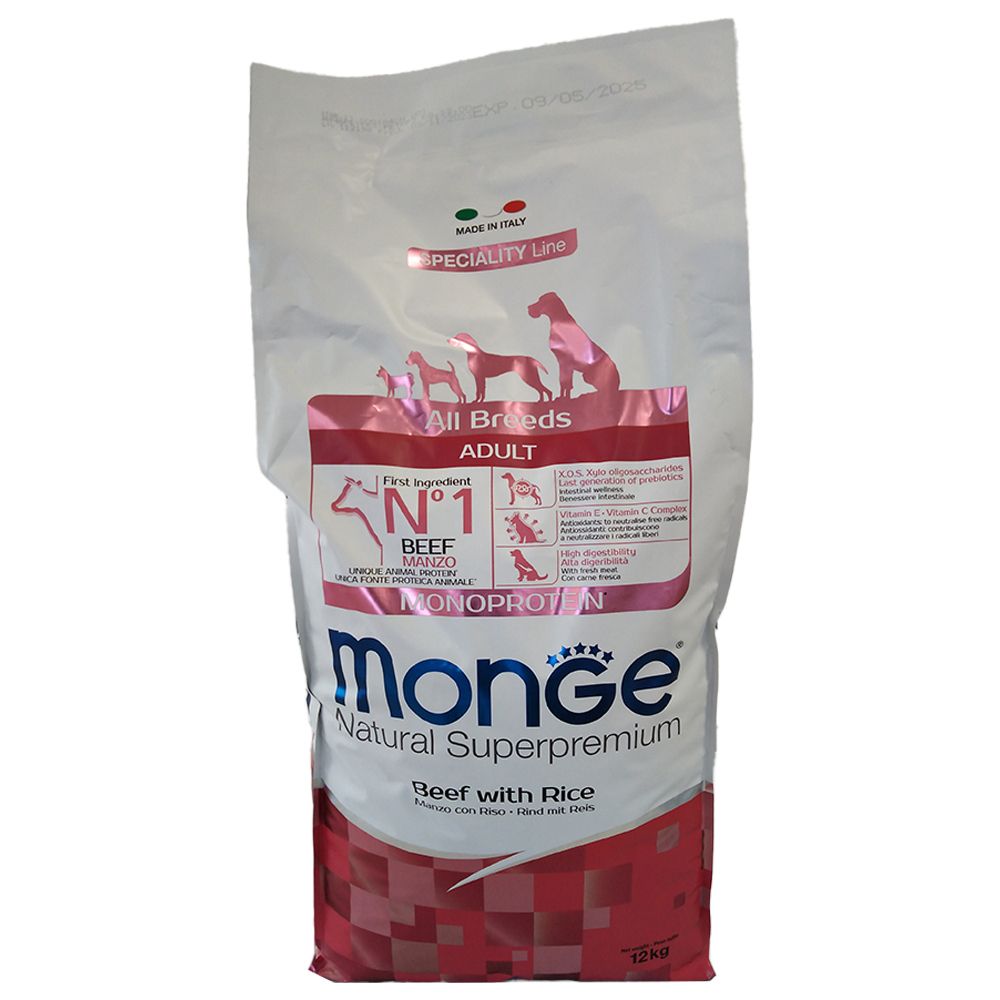 Monge All Breeds Monoprotein Manzo Con Riso
