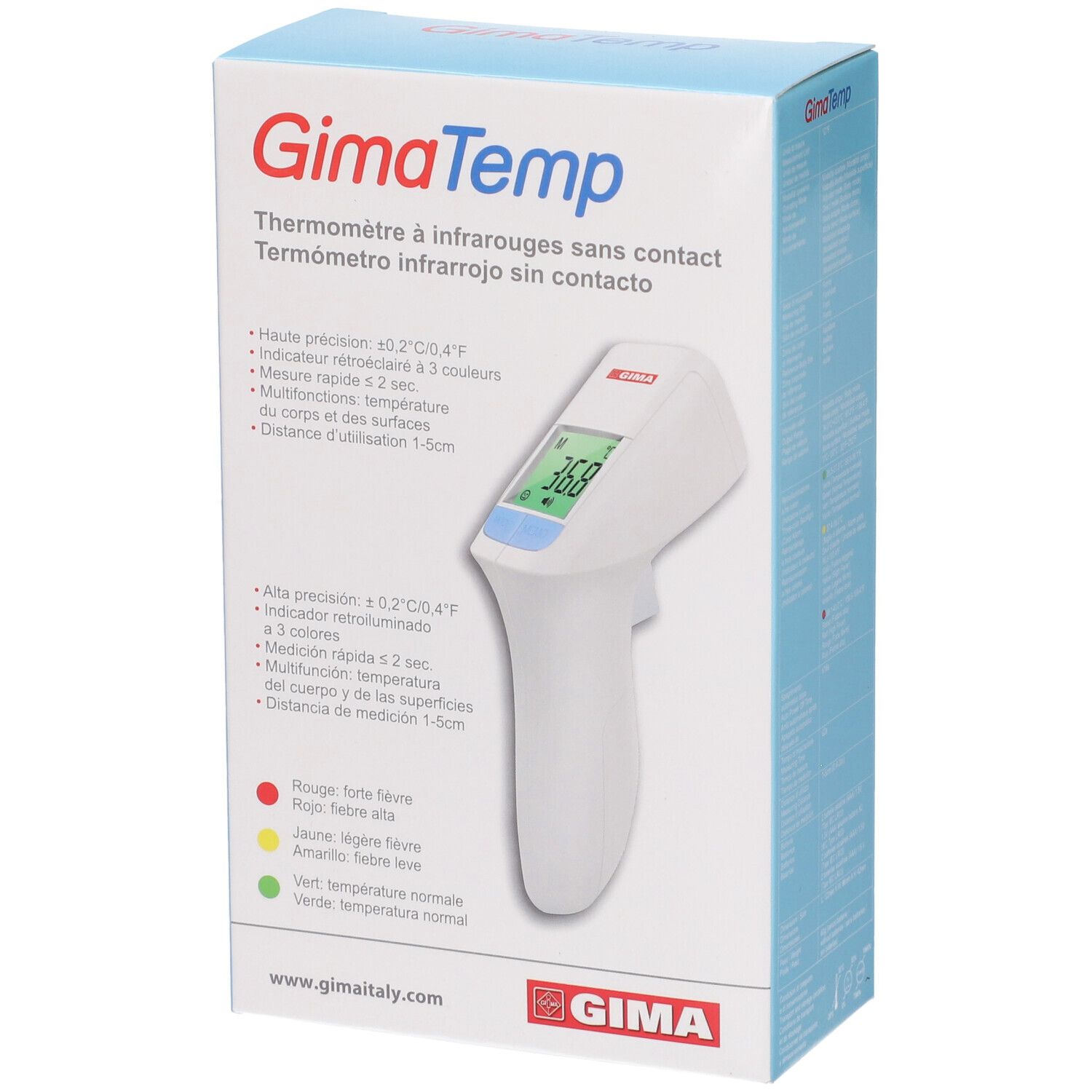 GIMA Termometro No Contact Gimatemp - It,Gb,Fr,Es