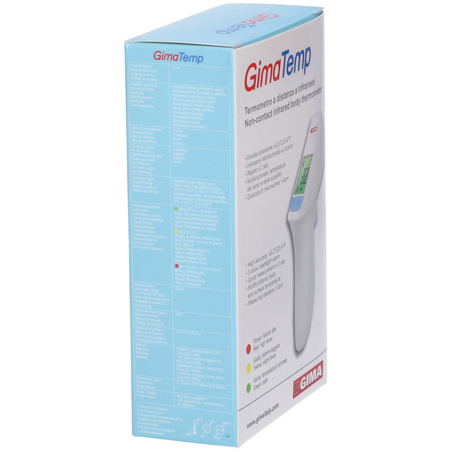 GIMA Termometro No Contact Gimatemp - It,Gb,Fr,Es
