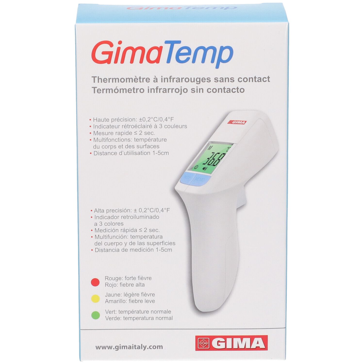 GIMA Termometro No Contact Gimatemp - It,Gb,Fr,Es