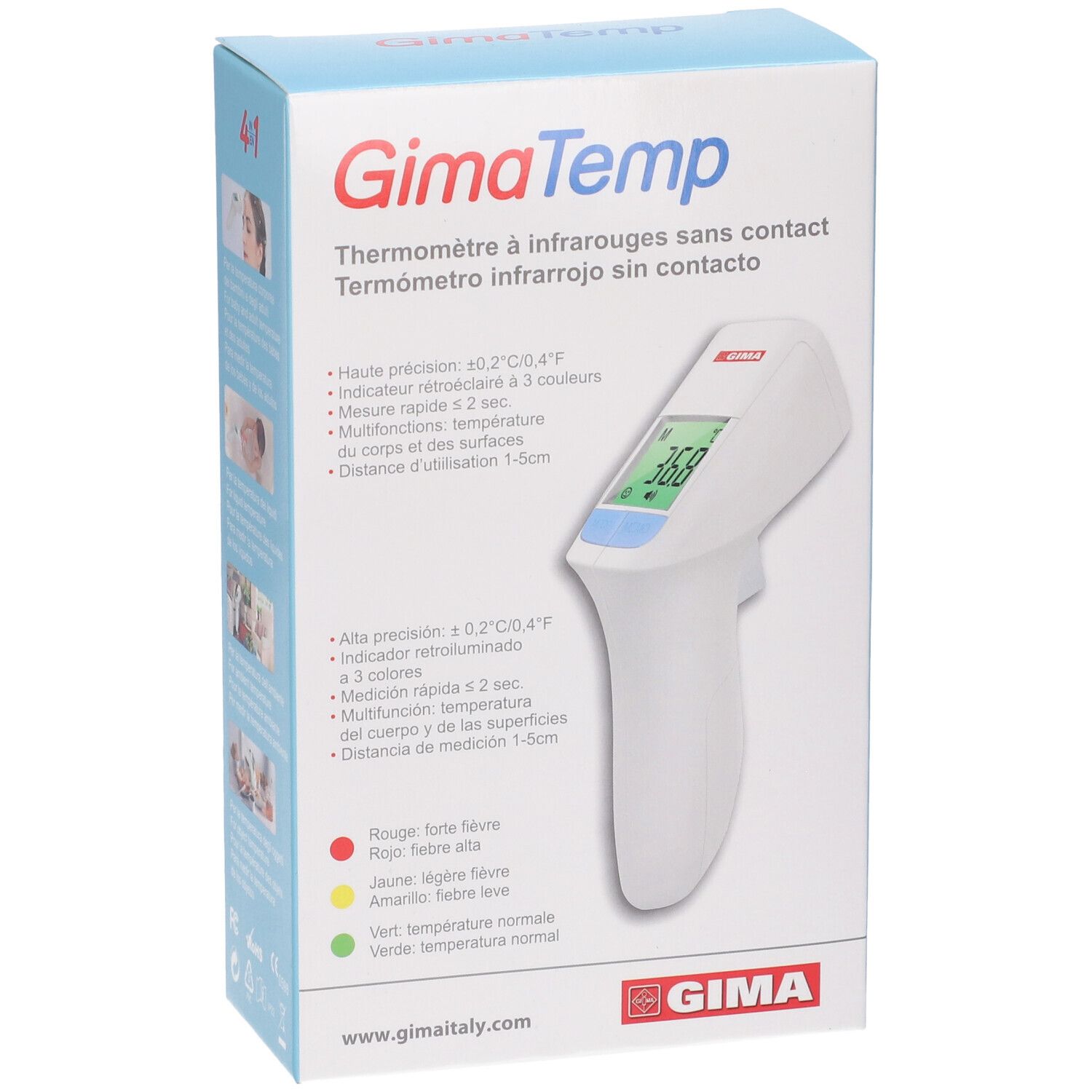 GIMA Termometro No Contact Gimatemp - It,Gb,Fr,Es