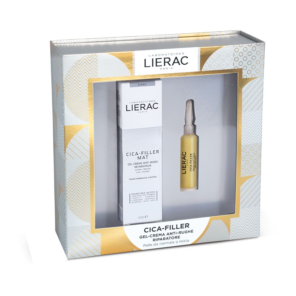 LIERAC Cofanetto Cica-Filler Gel-Crema Anti-rughe Riparatore + Siero Anti-rughe Riparatore