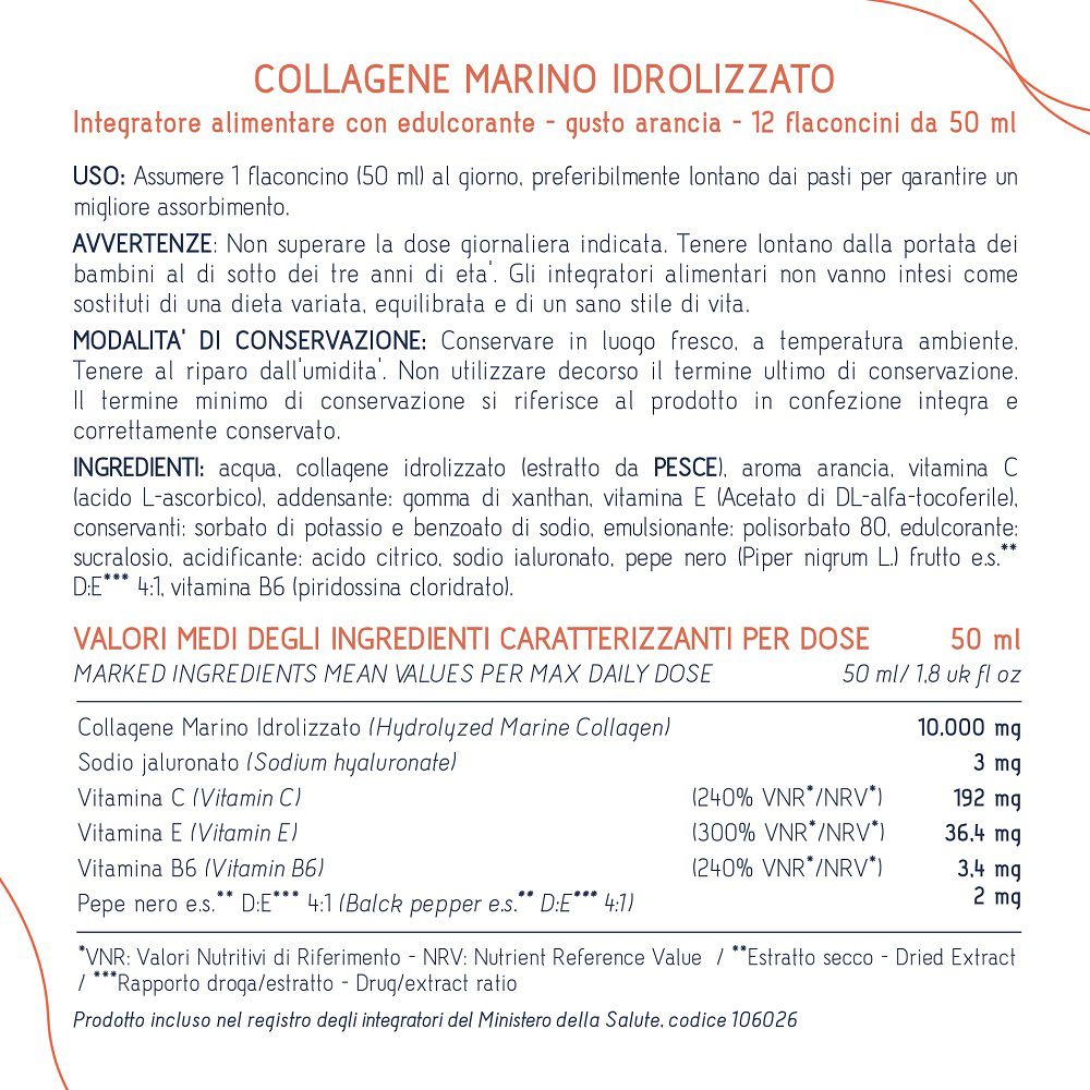 Retro della confezione con valori nutrizionali e ingredienti.