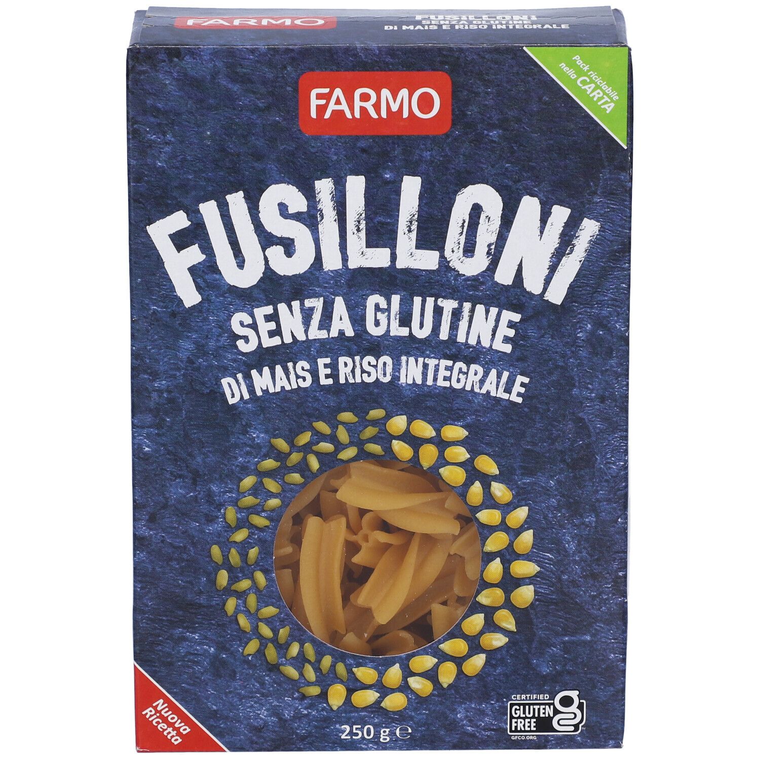Farmo Fusilloni di Mais e Riso Integrale Senza Glutine