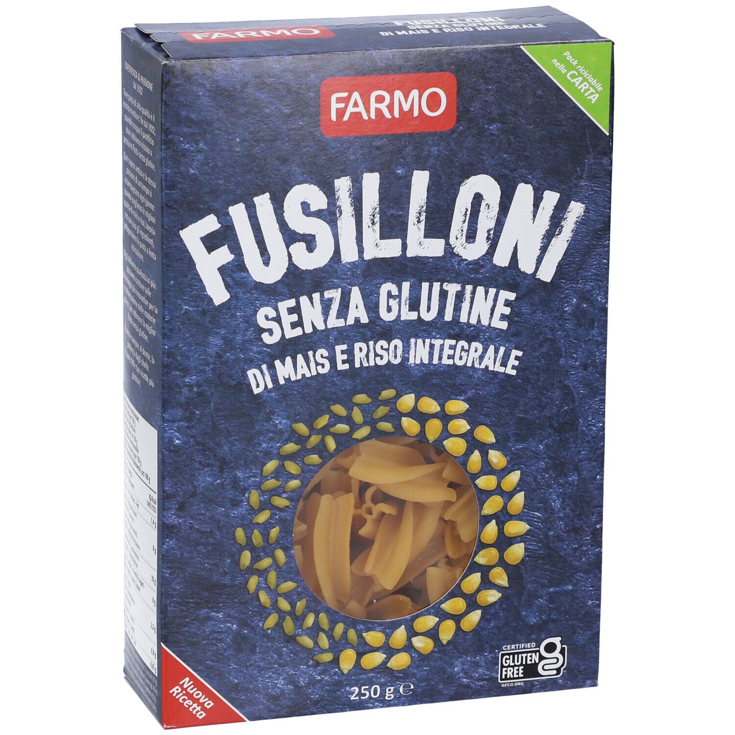 Farmo Fusilloni di Mais e Riso Integrale Senza Glutine