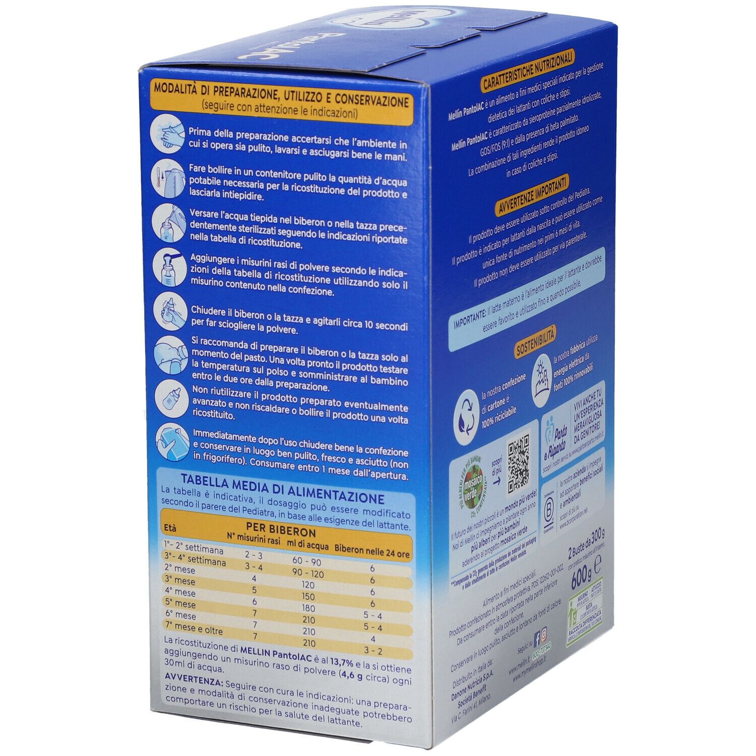 MELLIN - Pantolac - Milk powder for anti colic 600 g infants