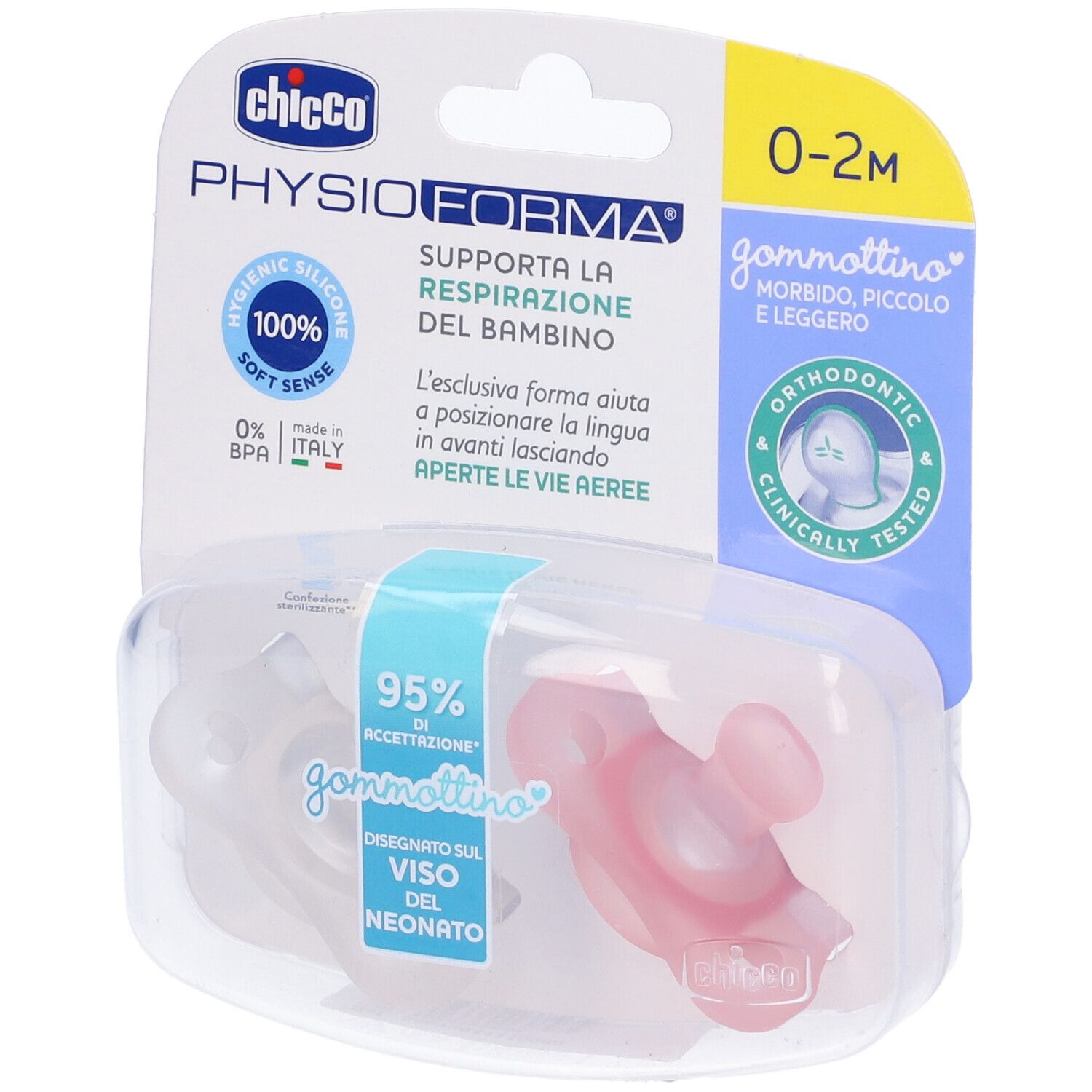 Chicco Gommottino Girl Silicone 0-2 Mesi 2 Pezzi Ita C