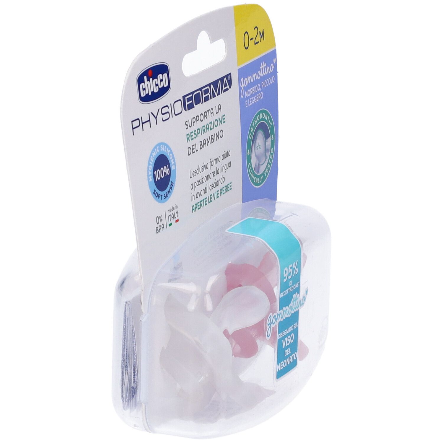 Chicco Gommottino Girl Silicone 0-2 Mesi 2 Pezzi Ita C