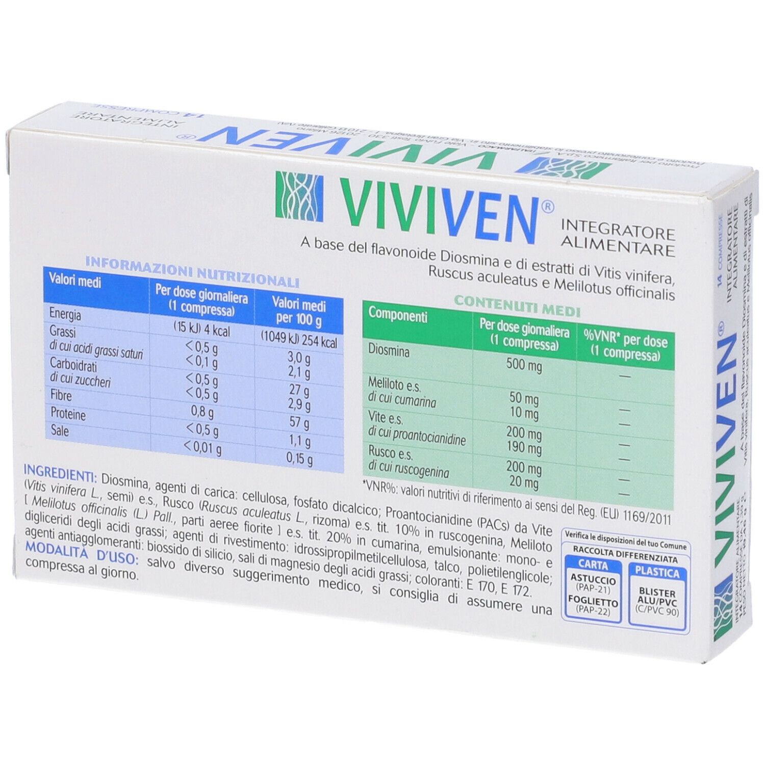 Italfarmaco Viviven Compresse Pz Pz Redcare