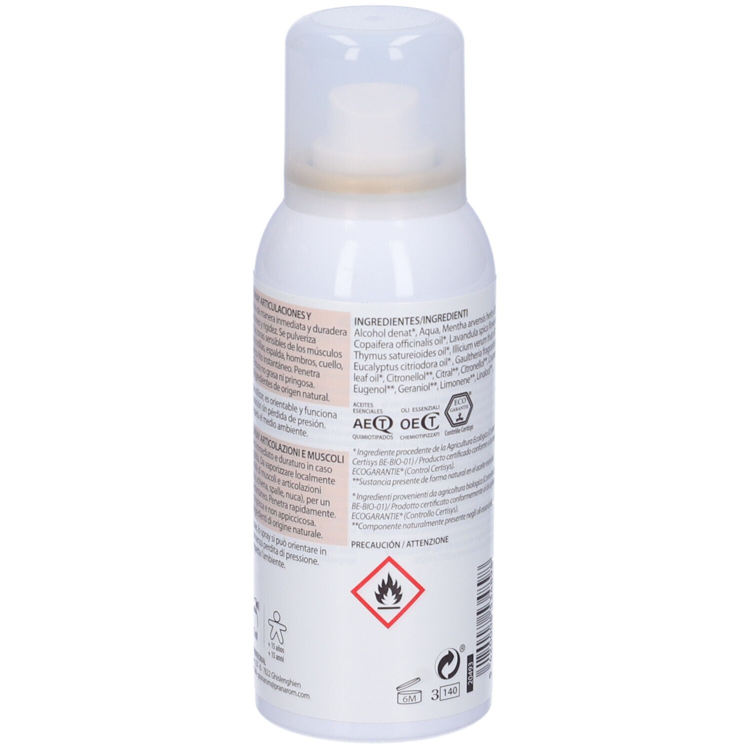 Pranarom Aromalgic Bio Spray Articolazioni 75 Ml