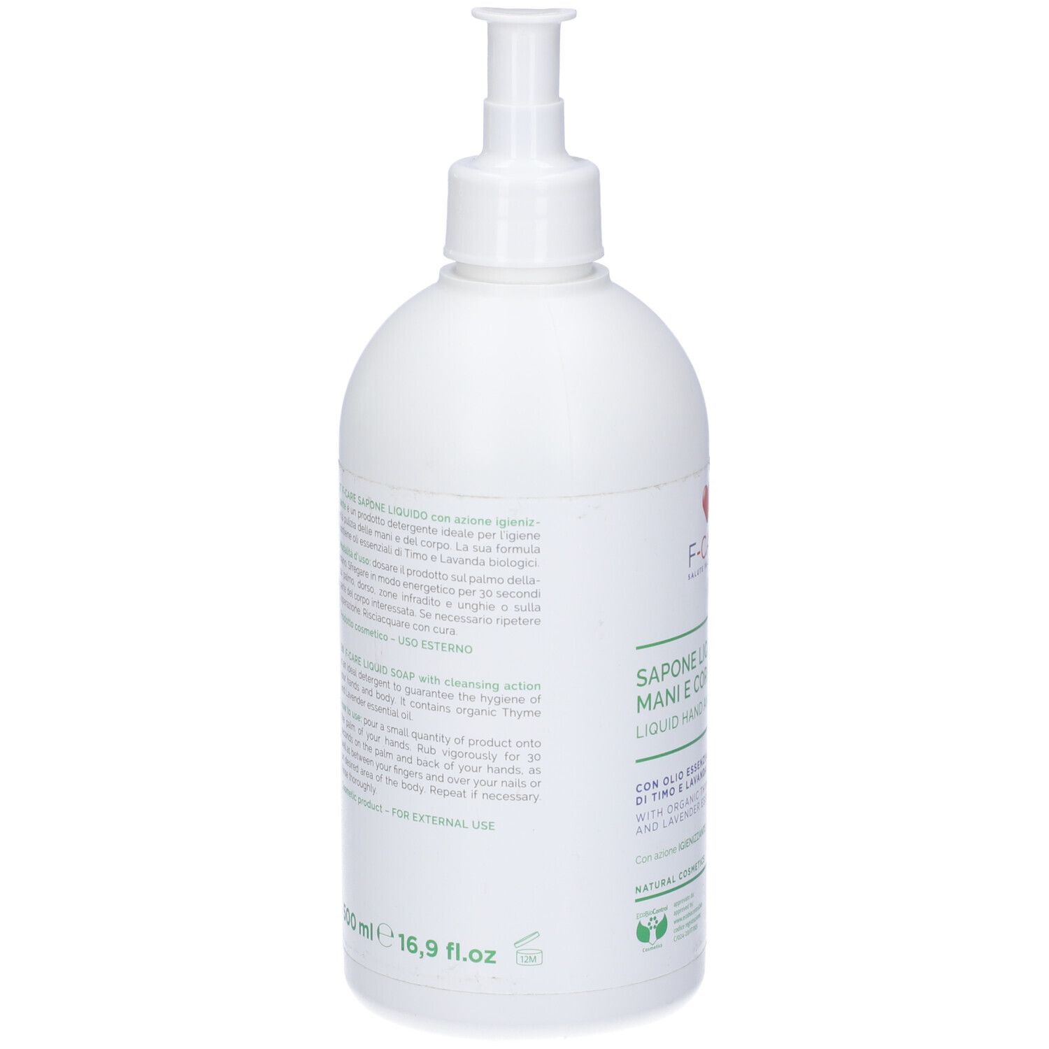 F Care Sapone Liquido Bio Igienizzante 500 Ml