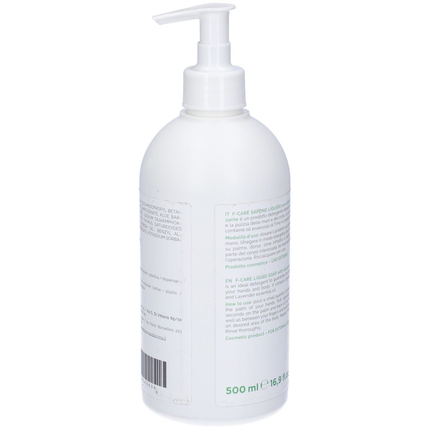 F Care Sapone Liquido Bio Igienizzante 500 Ml