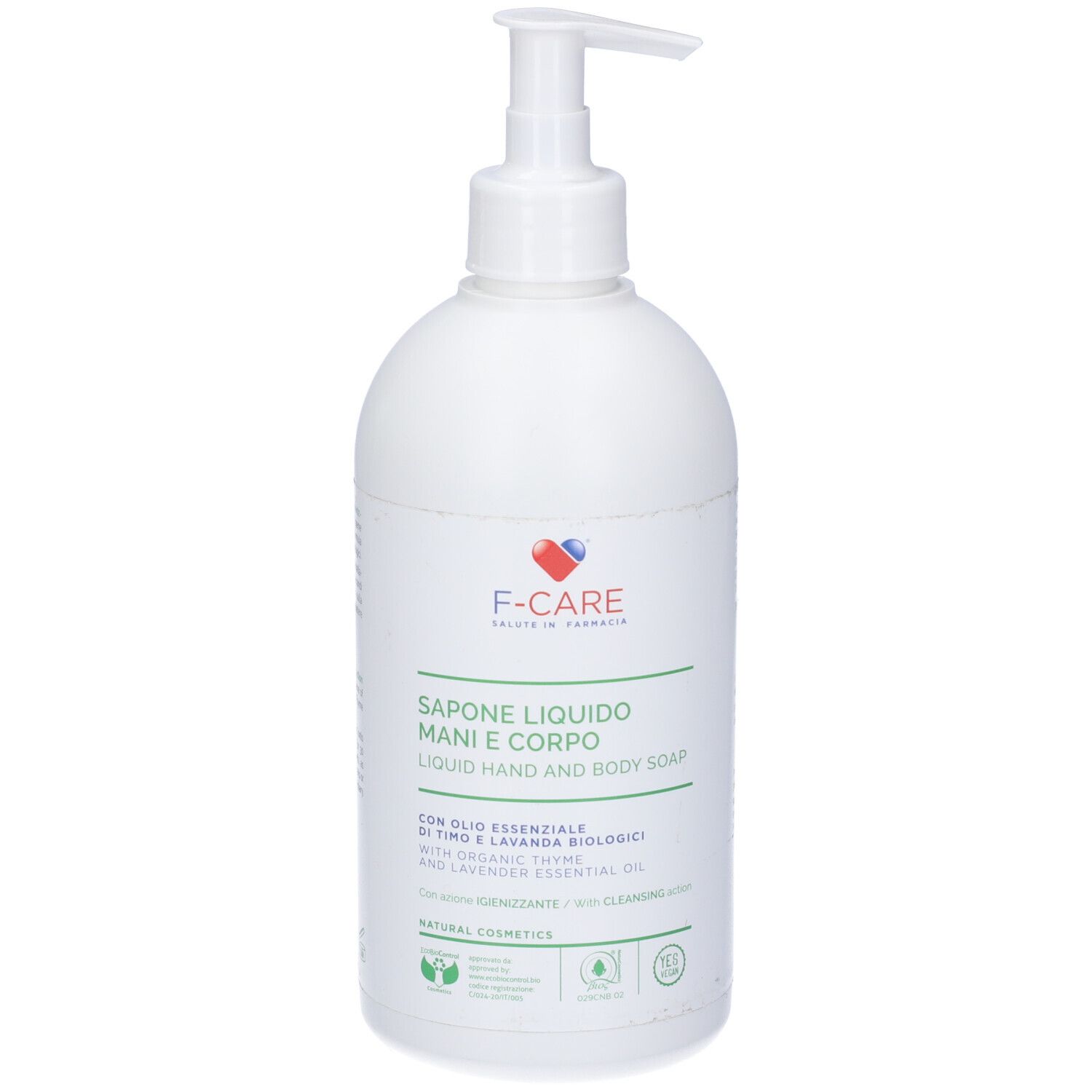 F Care Sapone Liquido Bio Igienizzante 500 Ml