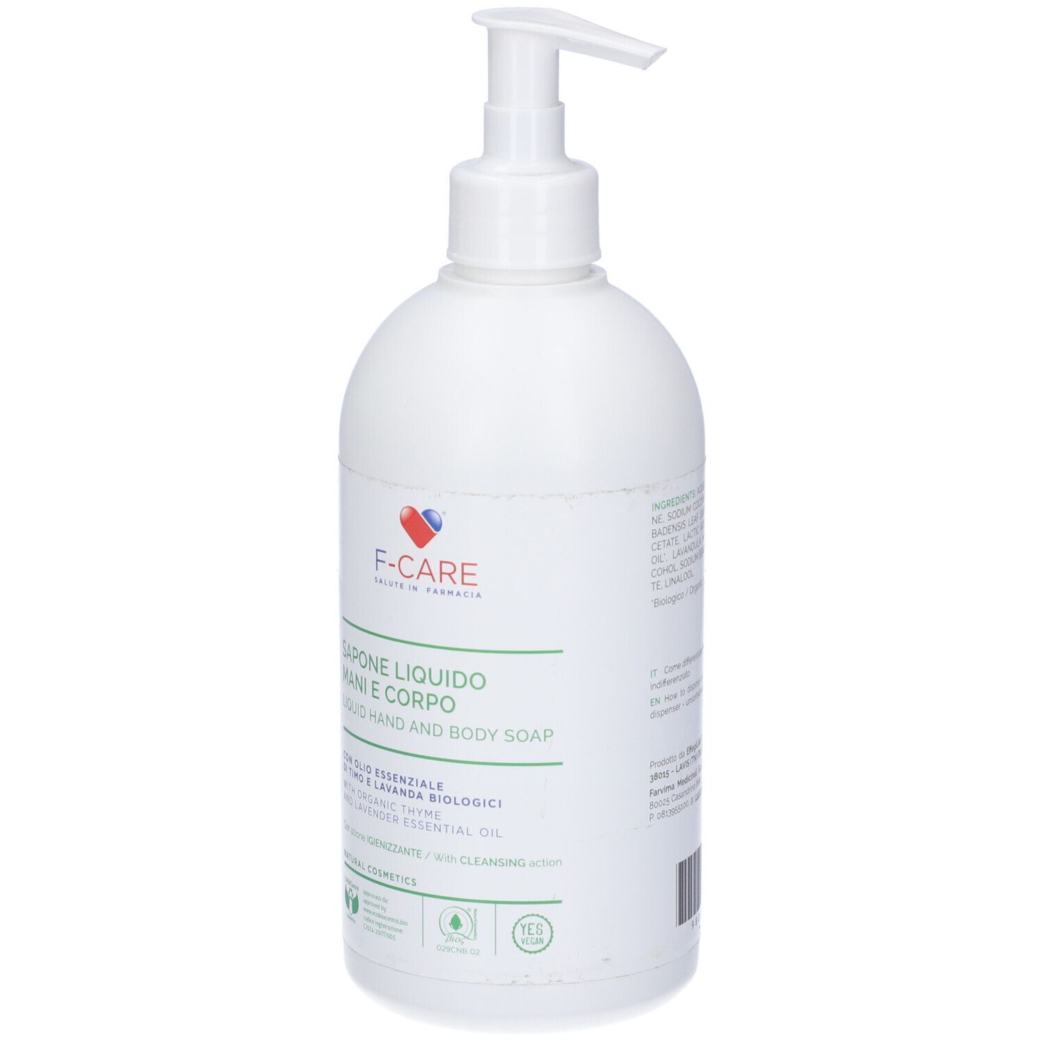 F Care Sapone Liquido Bio Igienizzante 500 Ml