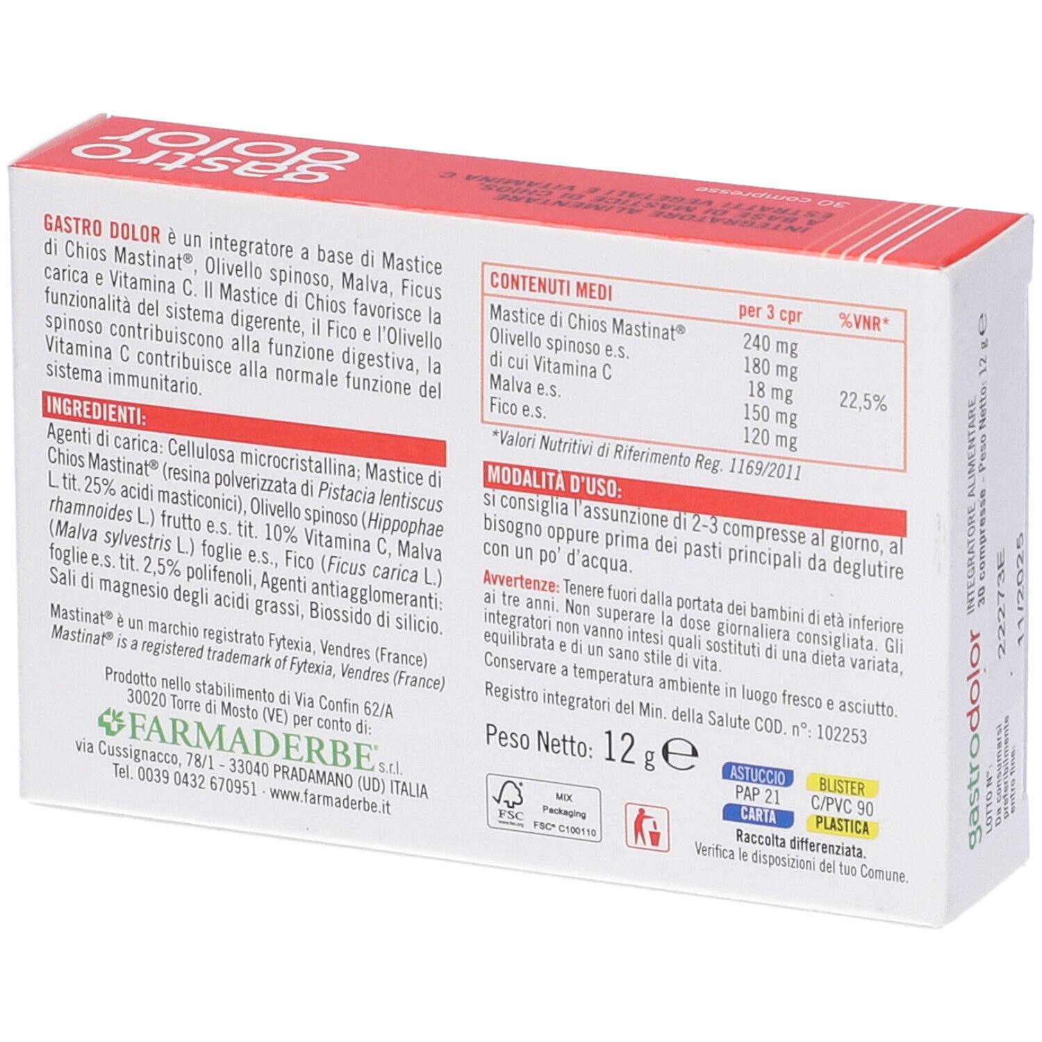 FARMADERBE Gastro Dolor