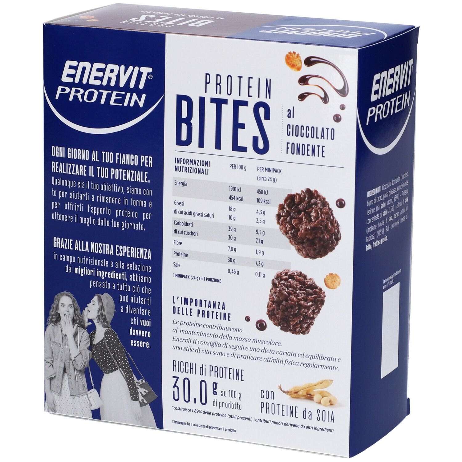 ENERVIT® Protein Bites Cioccolato Fondente 24 g Redcare
