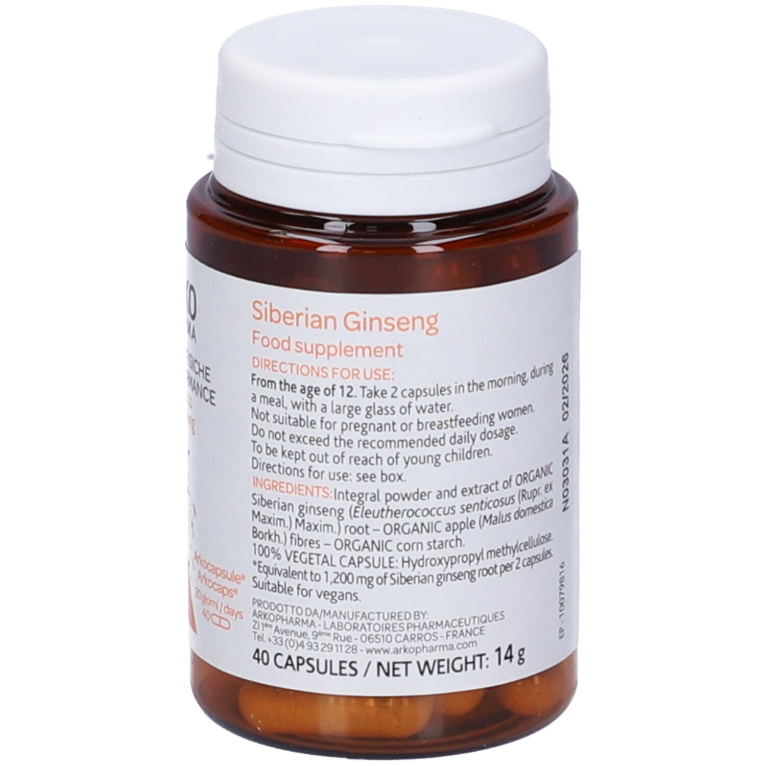 Eleuterococco Bio Arkocapsule