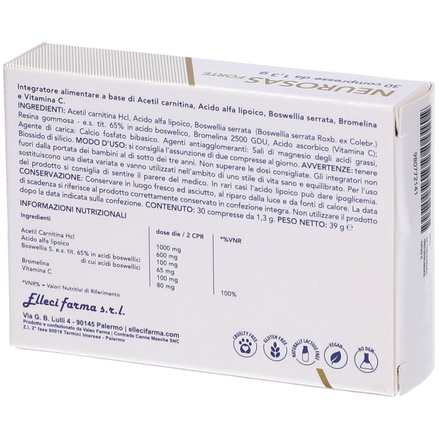 Neurosas Forte 30Cpr