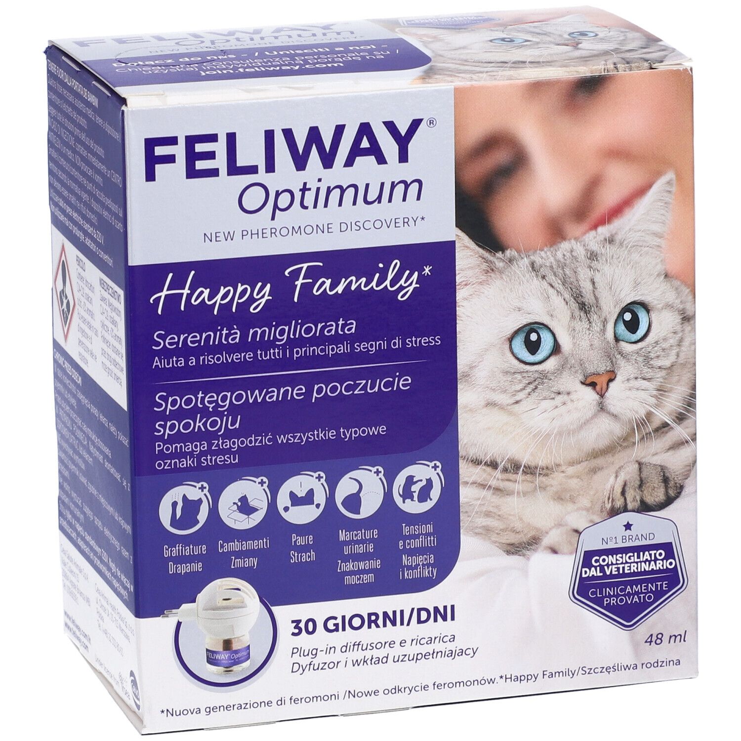 Feliway Optimum Diffusore + Ricarica Da 48 Ml