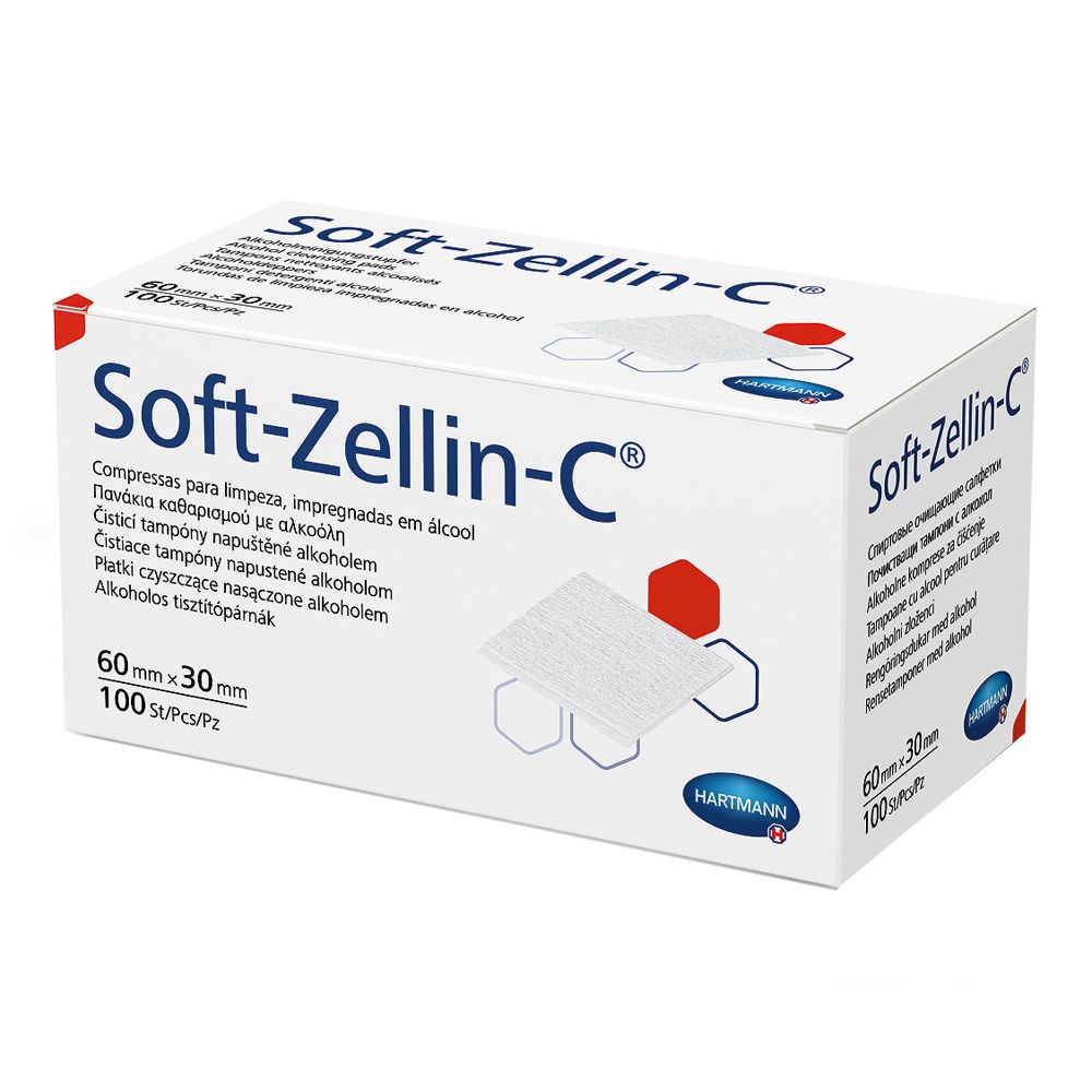 Soft Zellin C Tampone Non Sterile Imbevuto di Alcol
