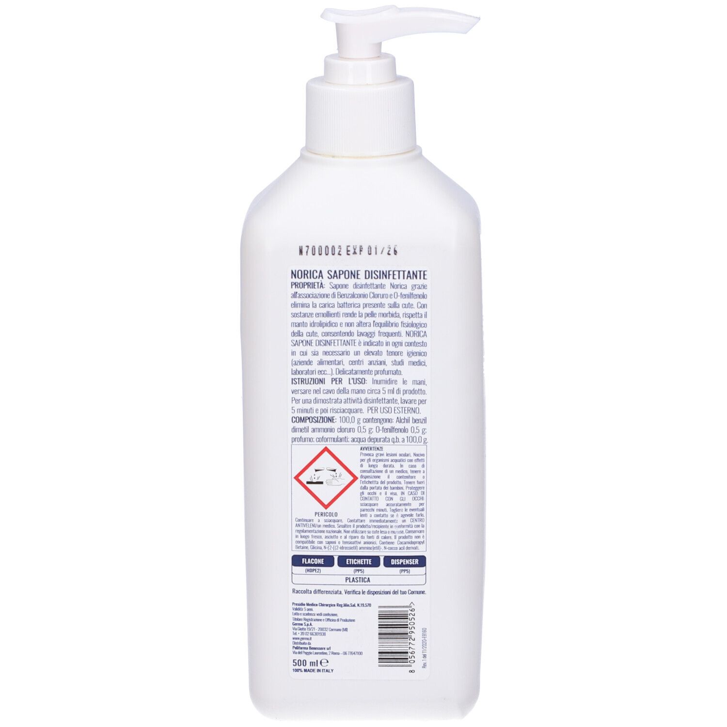Norica Sapone Disinfettante 500 Ml