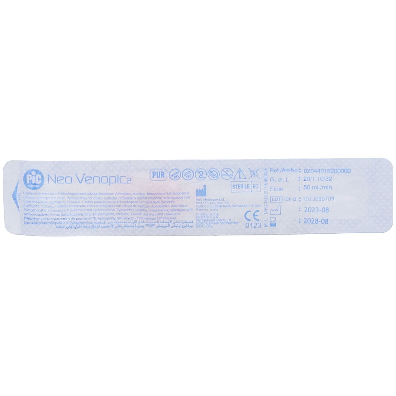 PIC Ago Cannula 2 Vie Sterile Monouso Venopic Pur Gauge 20x32 1 Pezzo