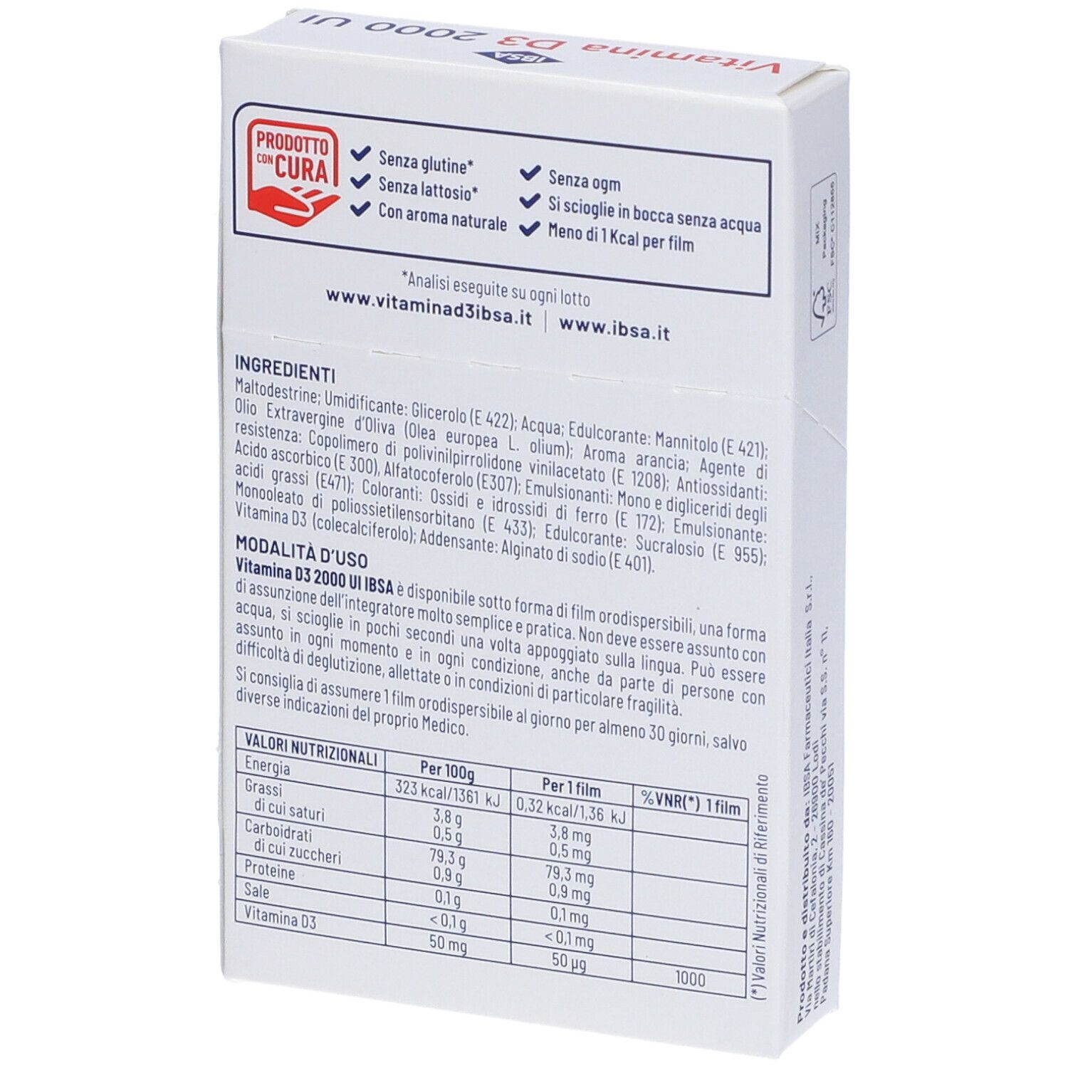 IBSA Vitamina D3 2000 UI Integratore Alimentare