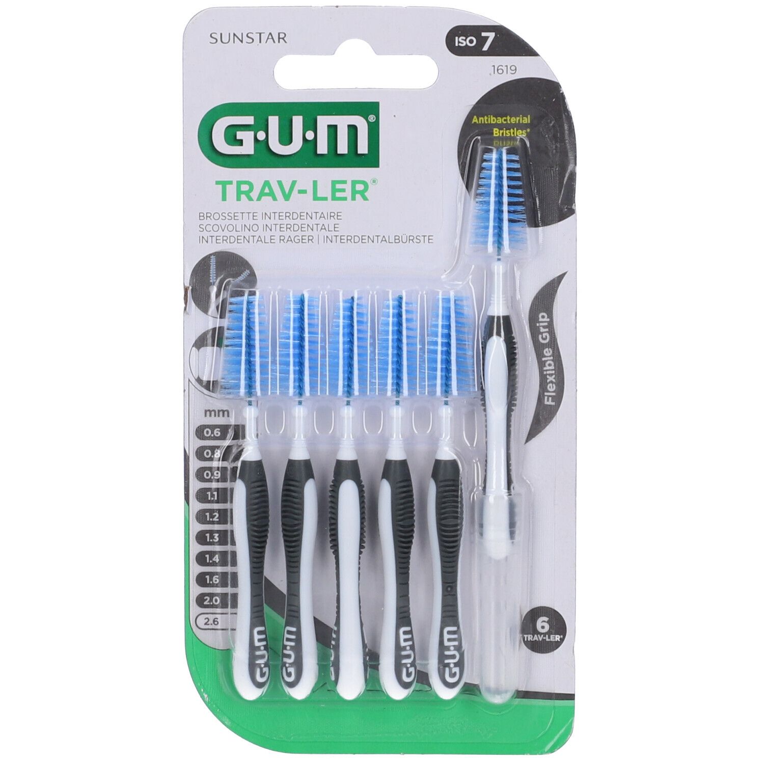 Gum Trav-Ler Iso 7 Scovolini Interdentali 2,6 6 Pezzi