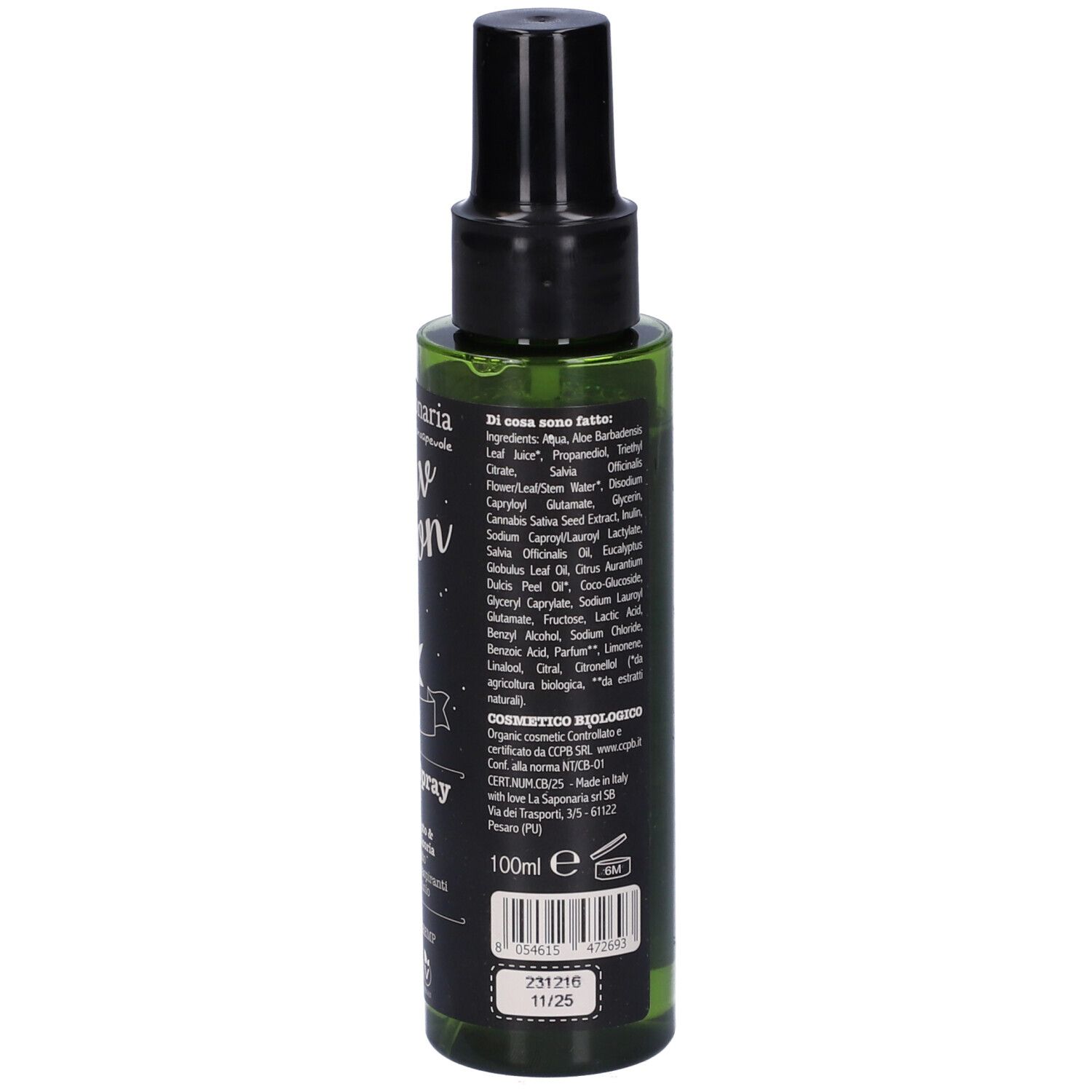 La Saponaria Biodeo Spray Canapa